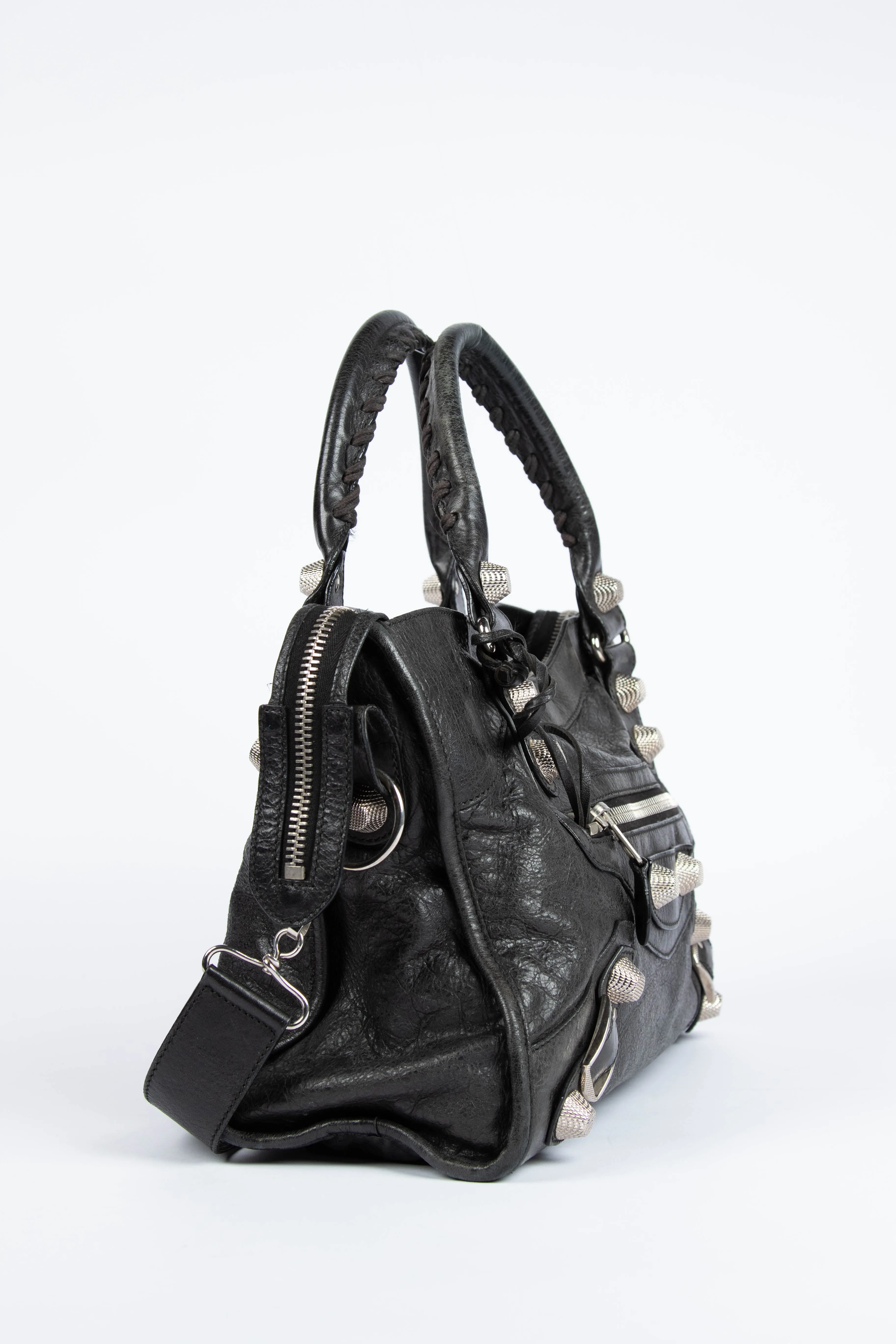 2000s Balenciaga Black Leather Giant 21 City Bag SHW