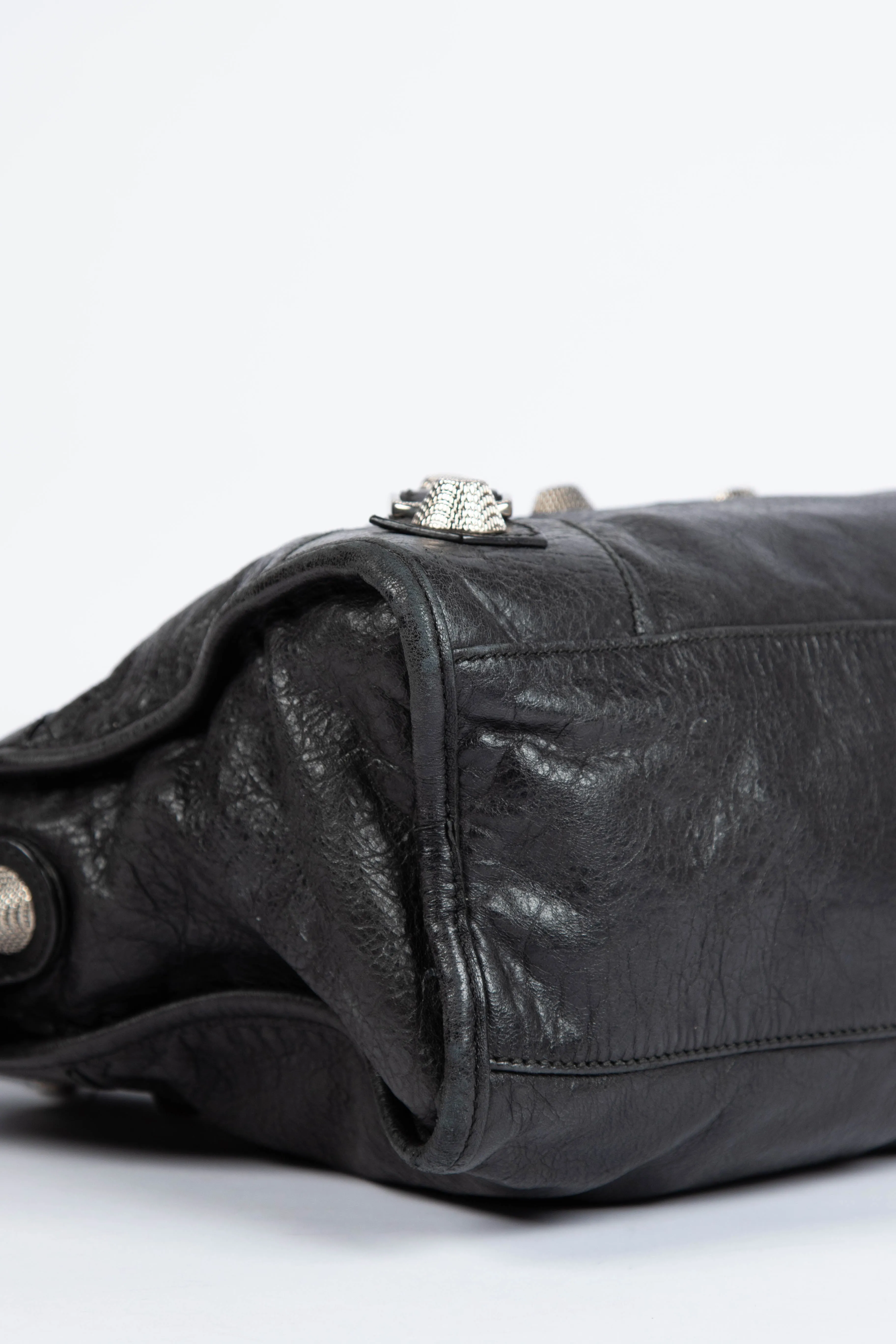 2000s Balenciaga Black Leather Giant 21 City Bag SHW