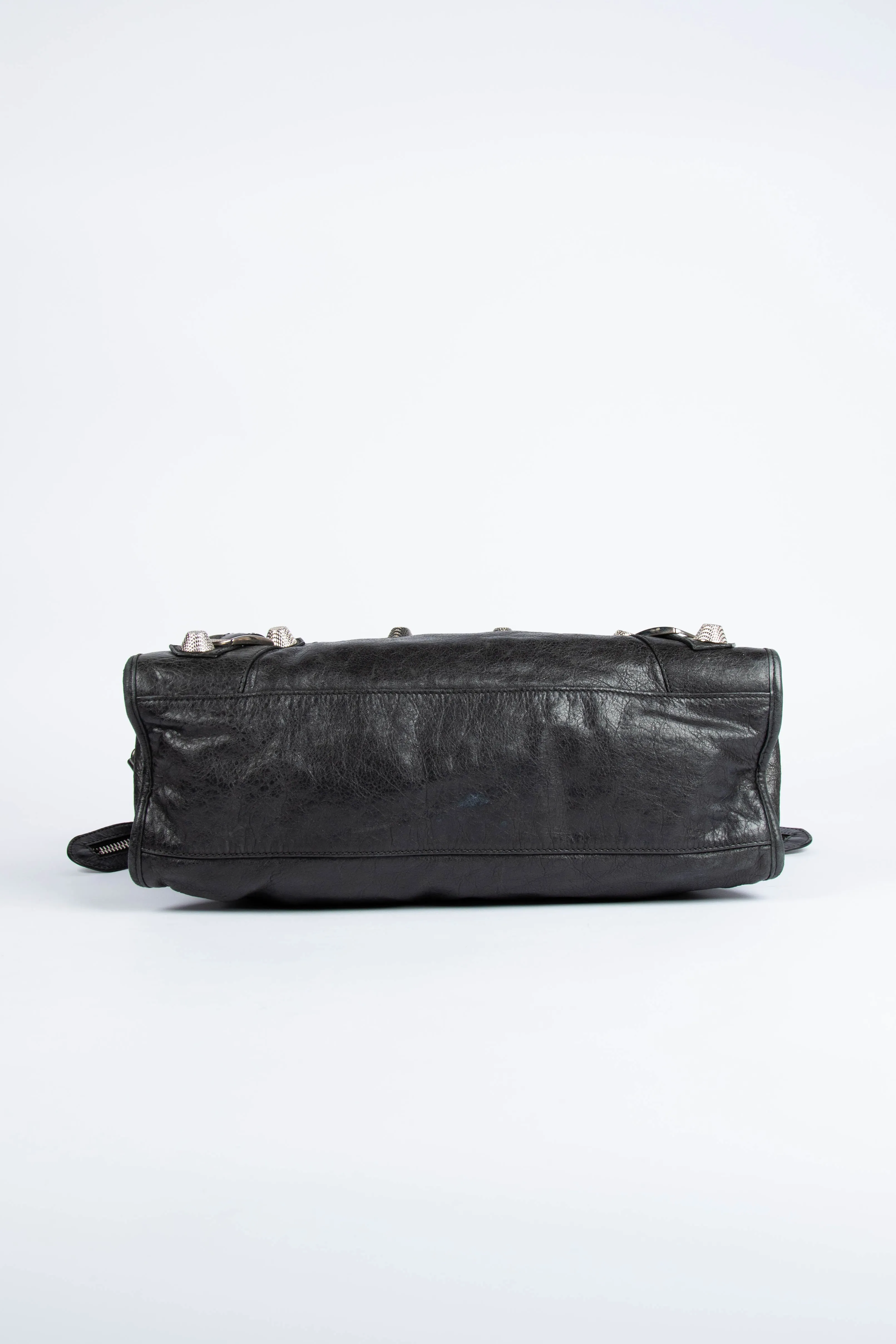 2000s Balenciaga Black Leather Giant 21 City Bag SHW
