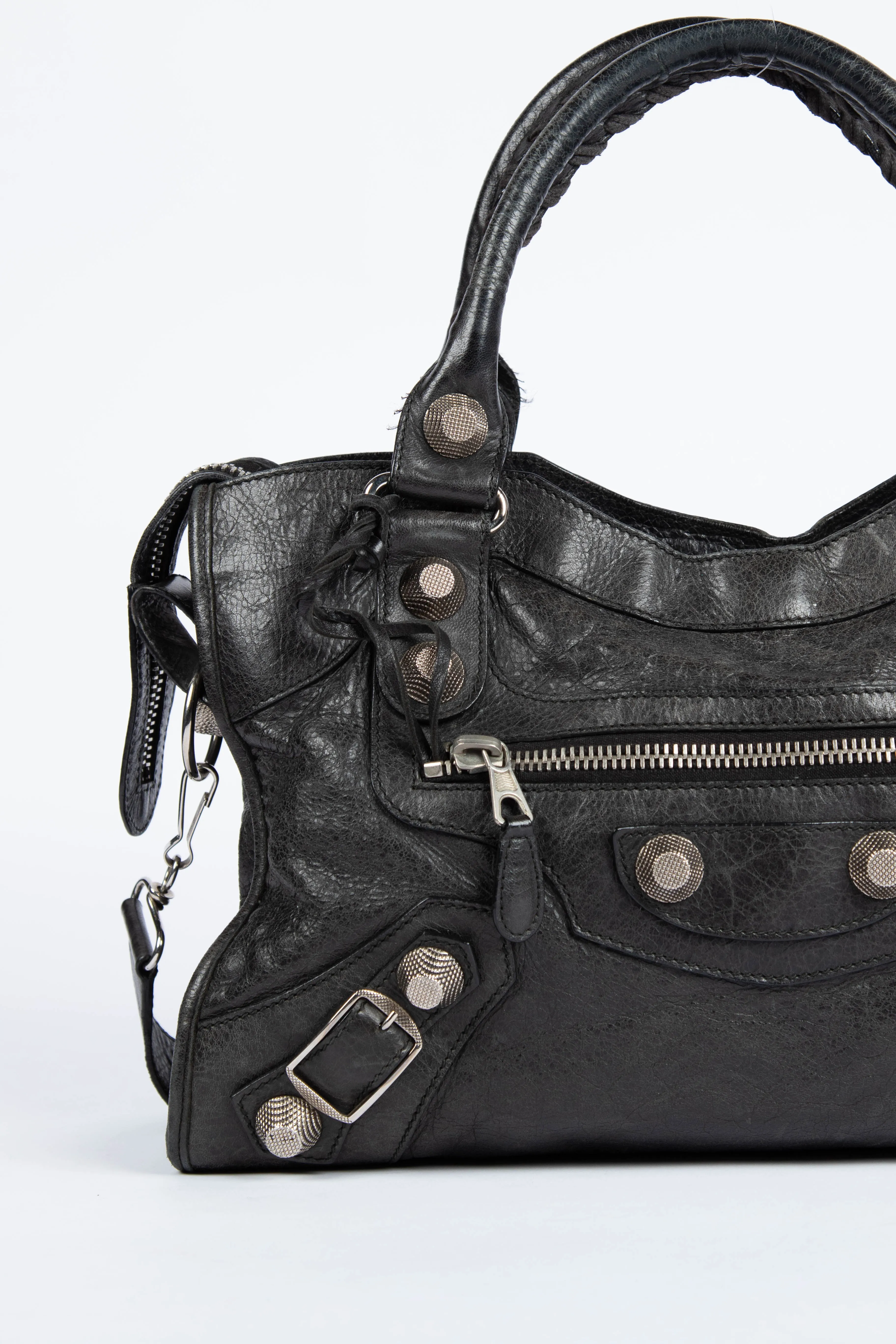2000s Balenciaga Black Leather Giant 21 City Bag SHW