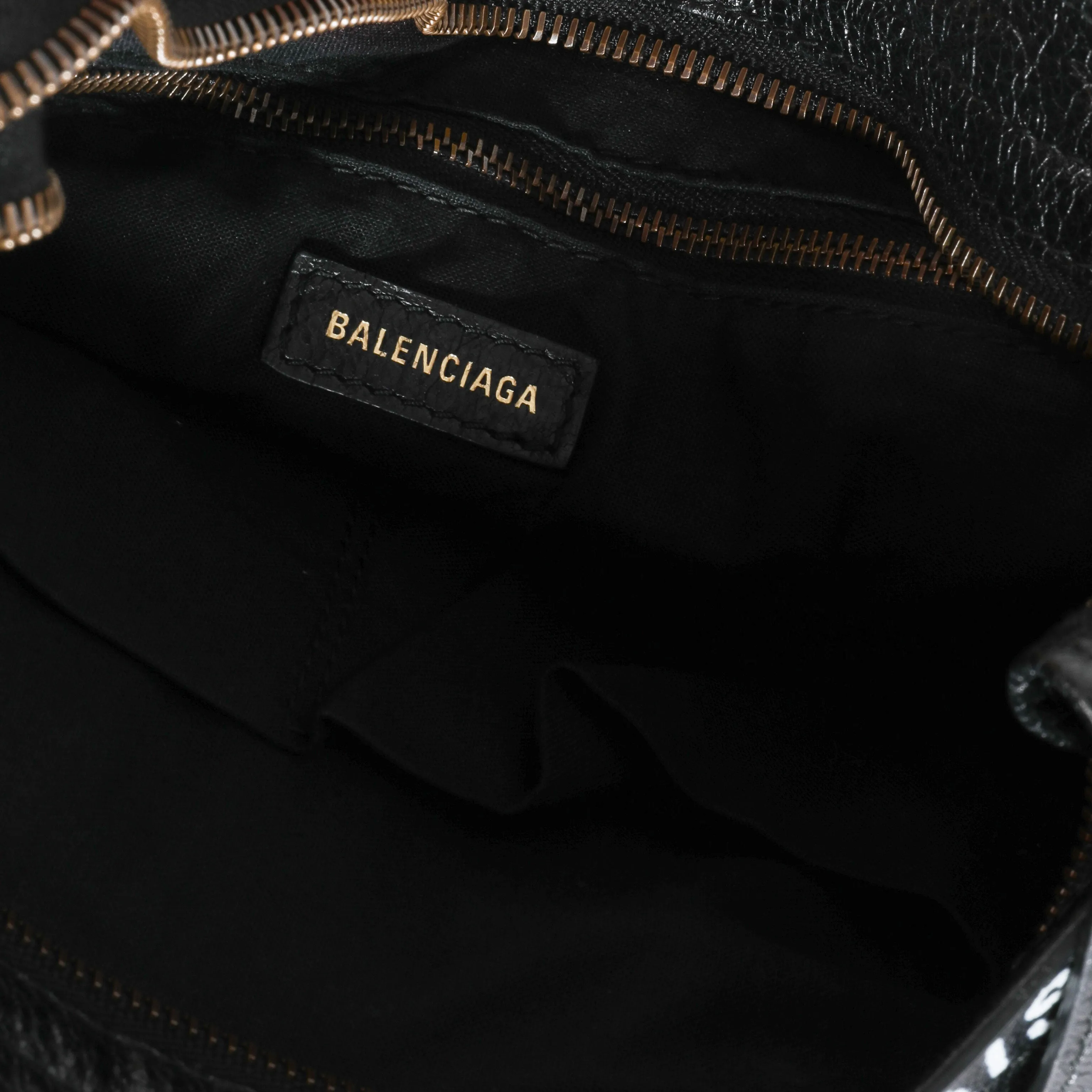 Balenciaga Black & White Graffiti Lambskin Small Classic City Bag
