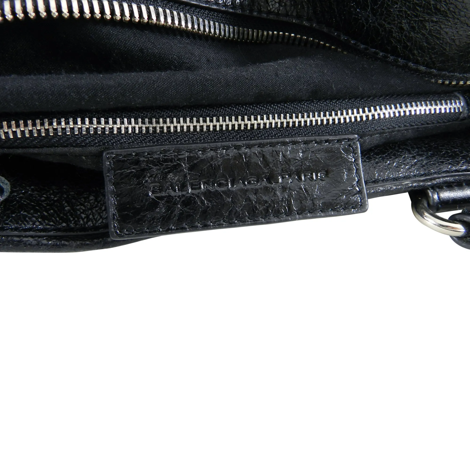 Balenciaga Black City Giant 21 Work Bag Silver Hardware
