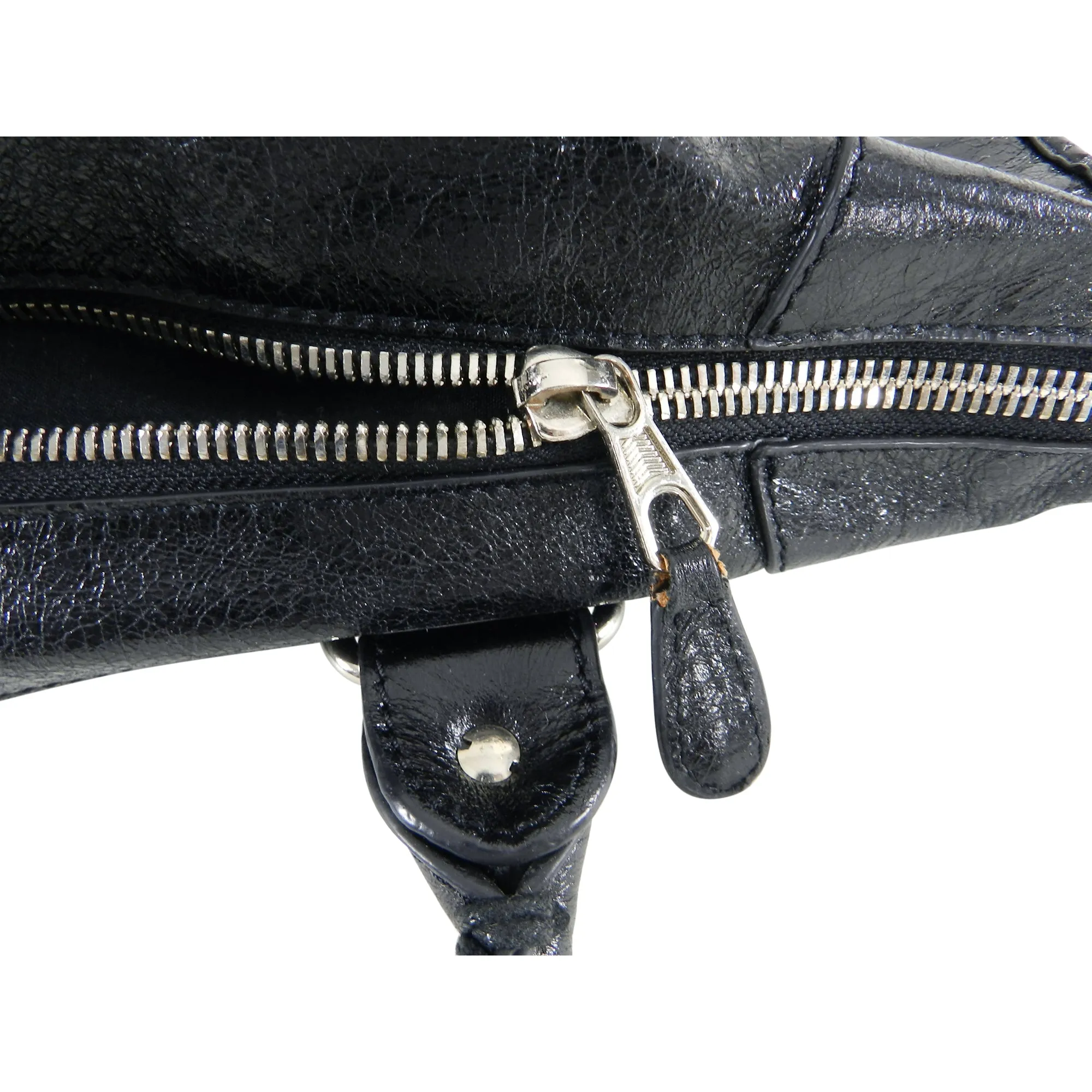 Balenciaga Black City Giant 21 Work Bag Silver Hardware