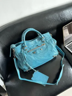 Balenciaga Hourglass City Bag Blue