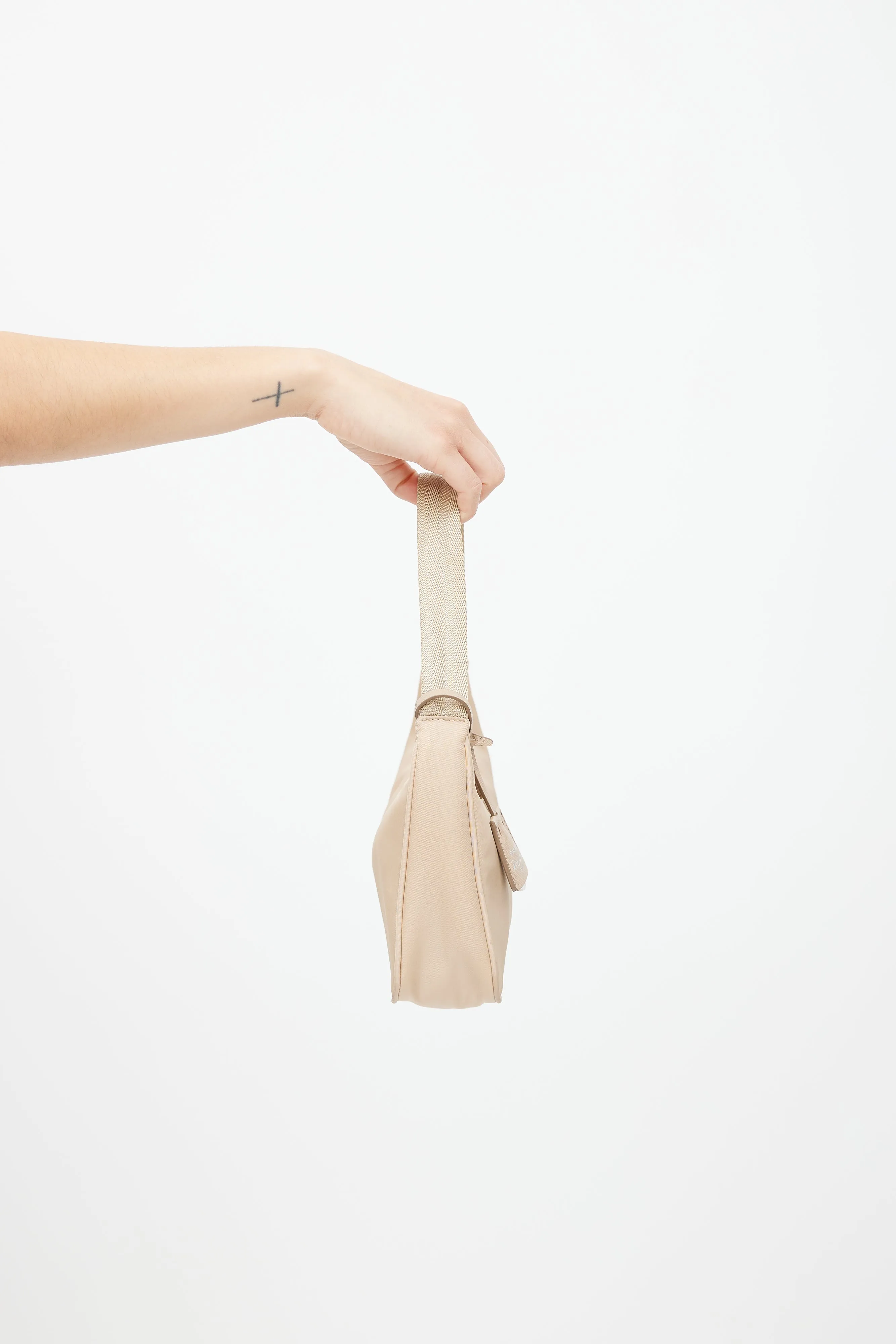 Beige Re-Nylon Re-Edition 2000 Mini Shoulder Bag