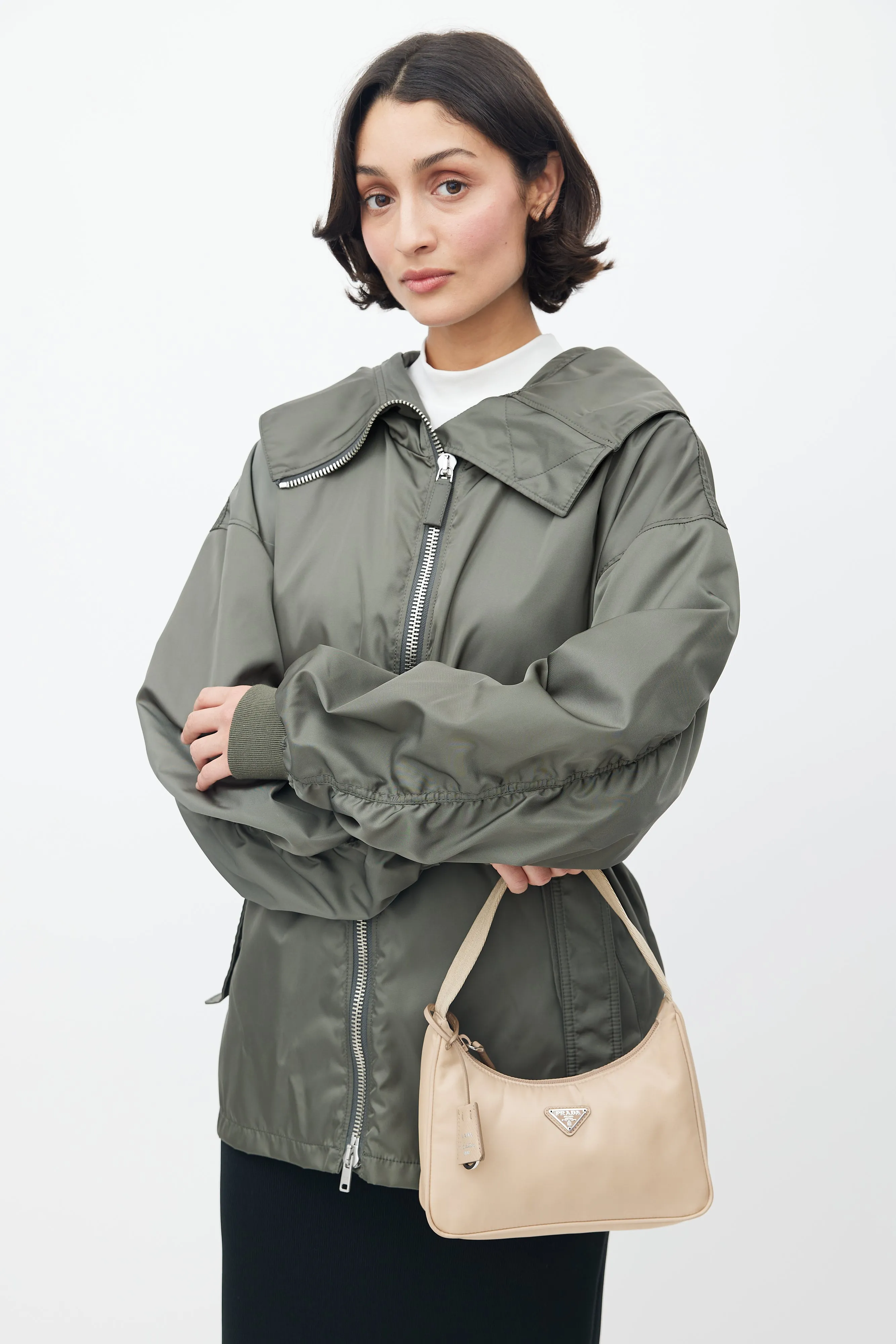 Beige Re-Nylon Re-Edition 2000 Mini Shoulder Bag