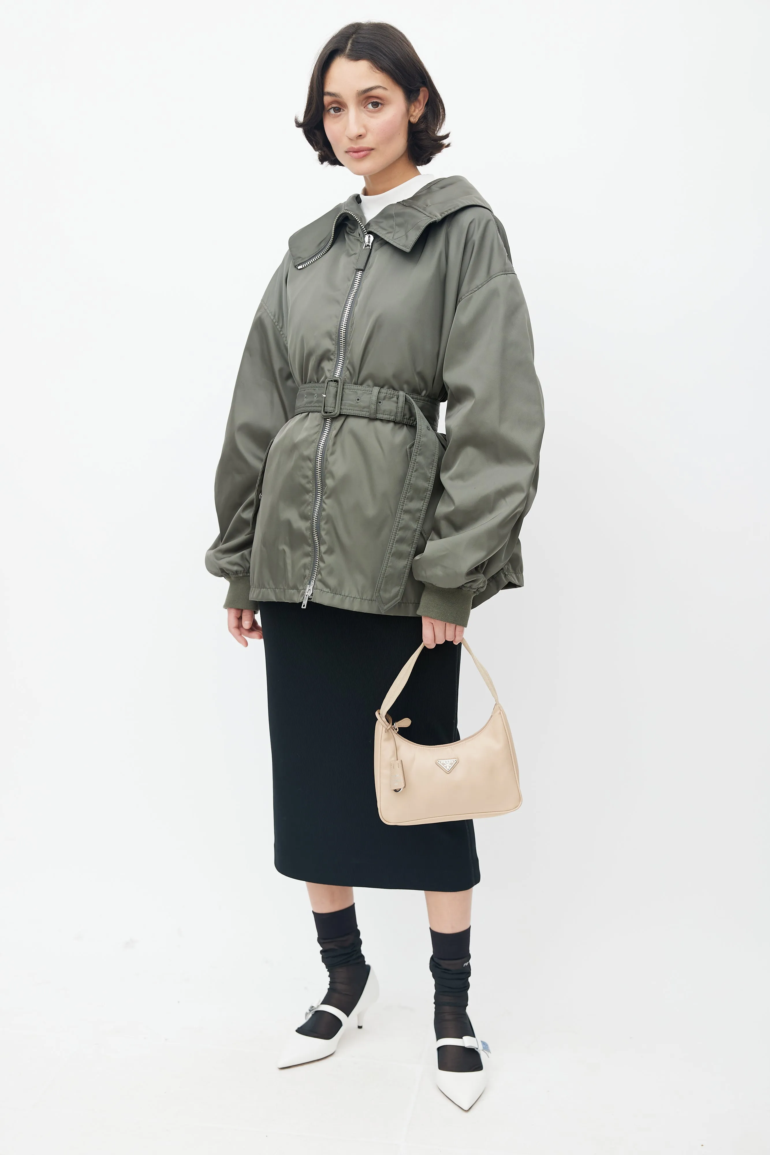 Beige Re-Nylon Re-Edition 2000 Mini Shoulder Bag
