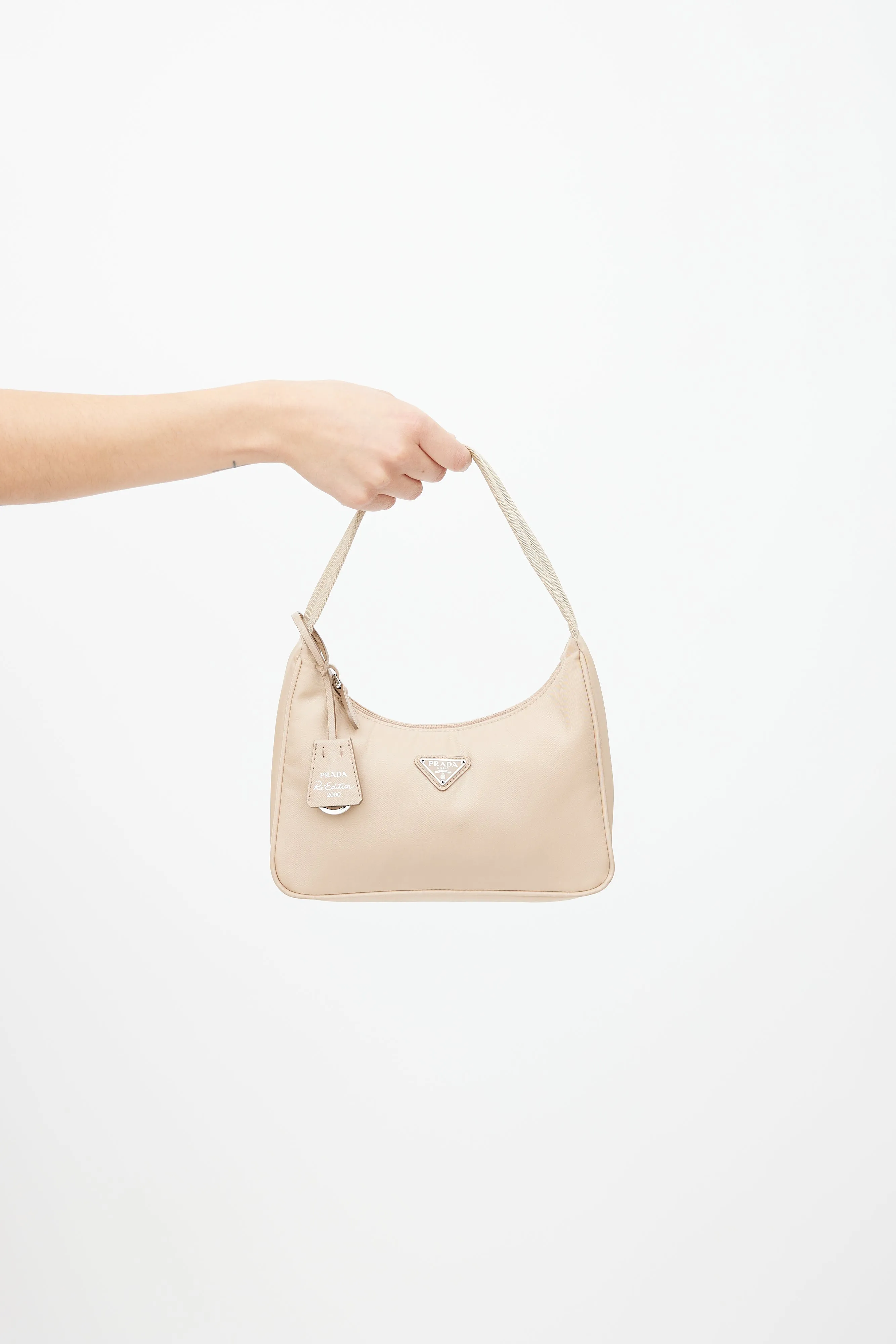 Beige Re-Nylon Re-Edition 2000 Mini Shoulder Bag