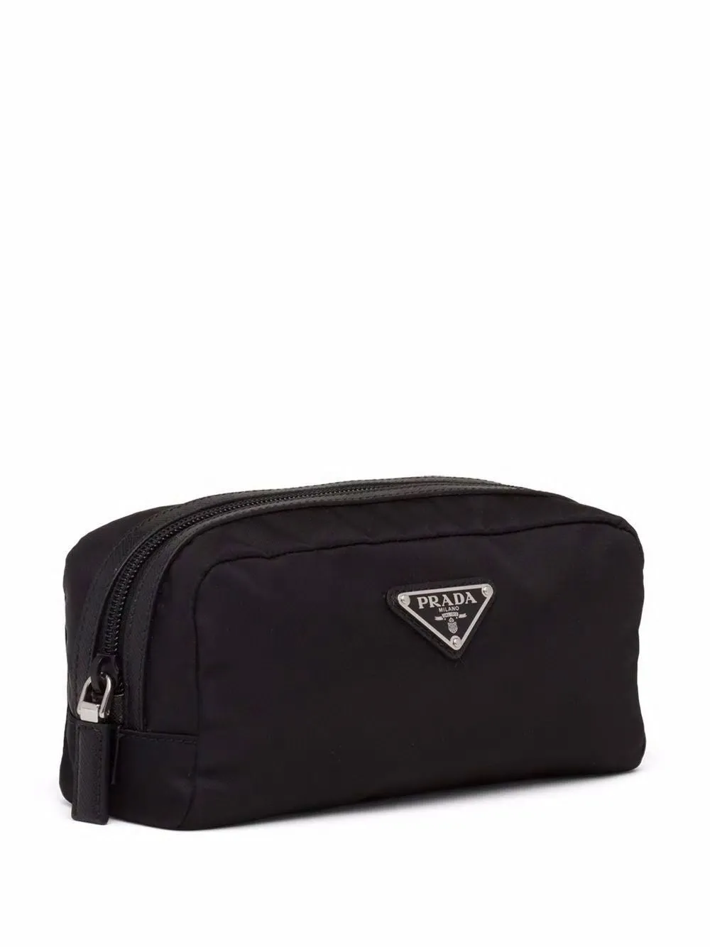 BLACK RE-NYLON BEAUTY CASE WITH LOGO