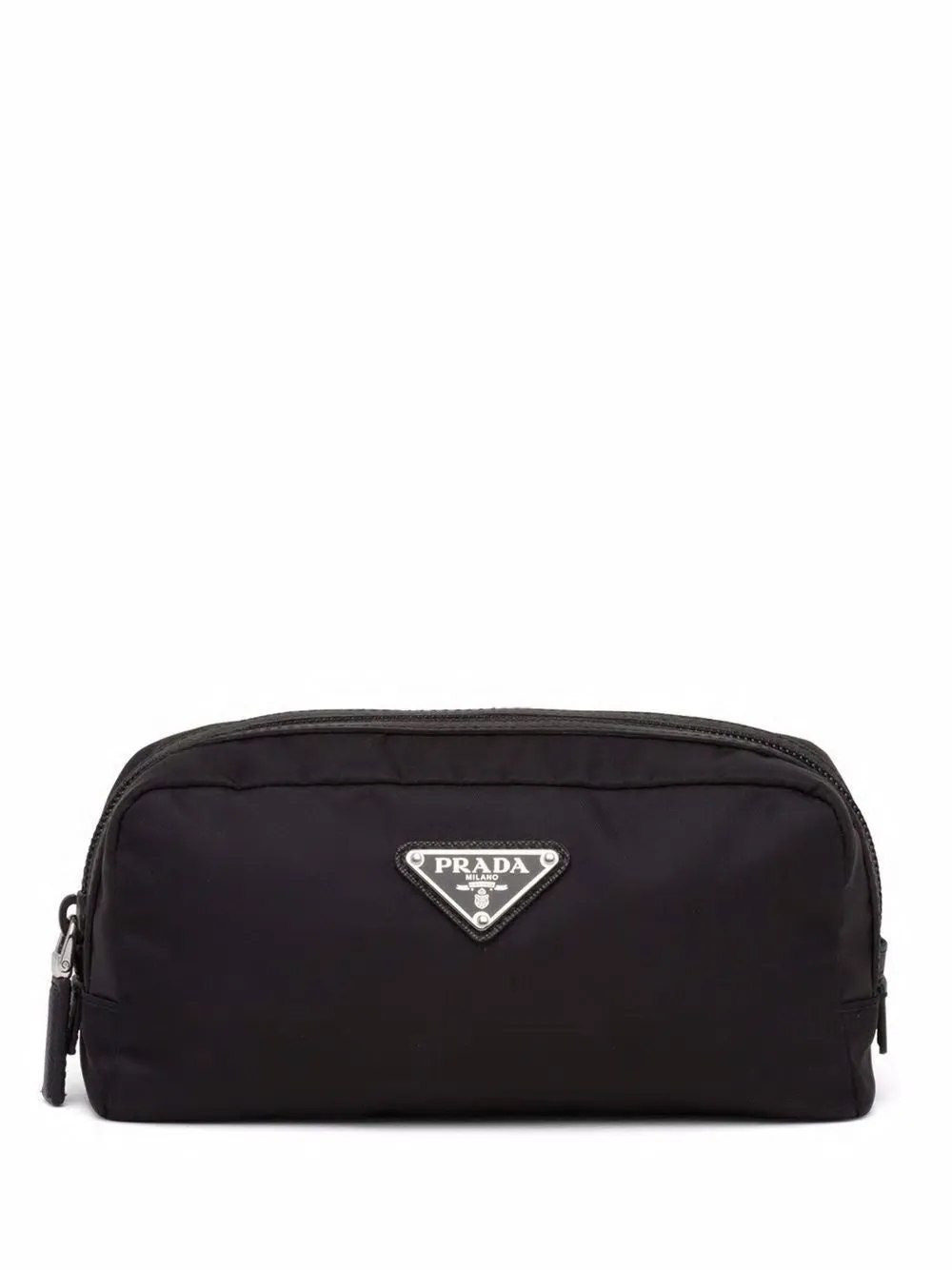 BLACK RE-NYLON BEAUTY CASE WITH LOGO