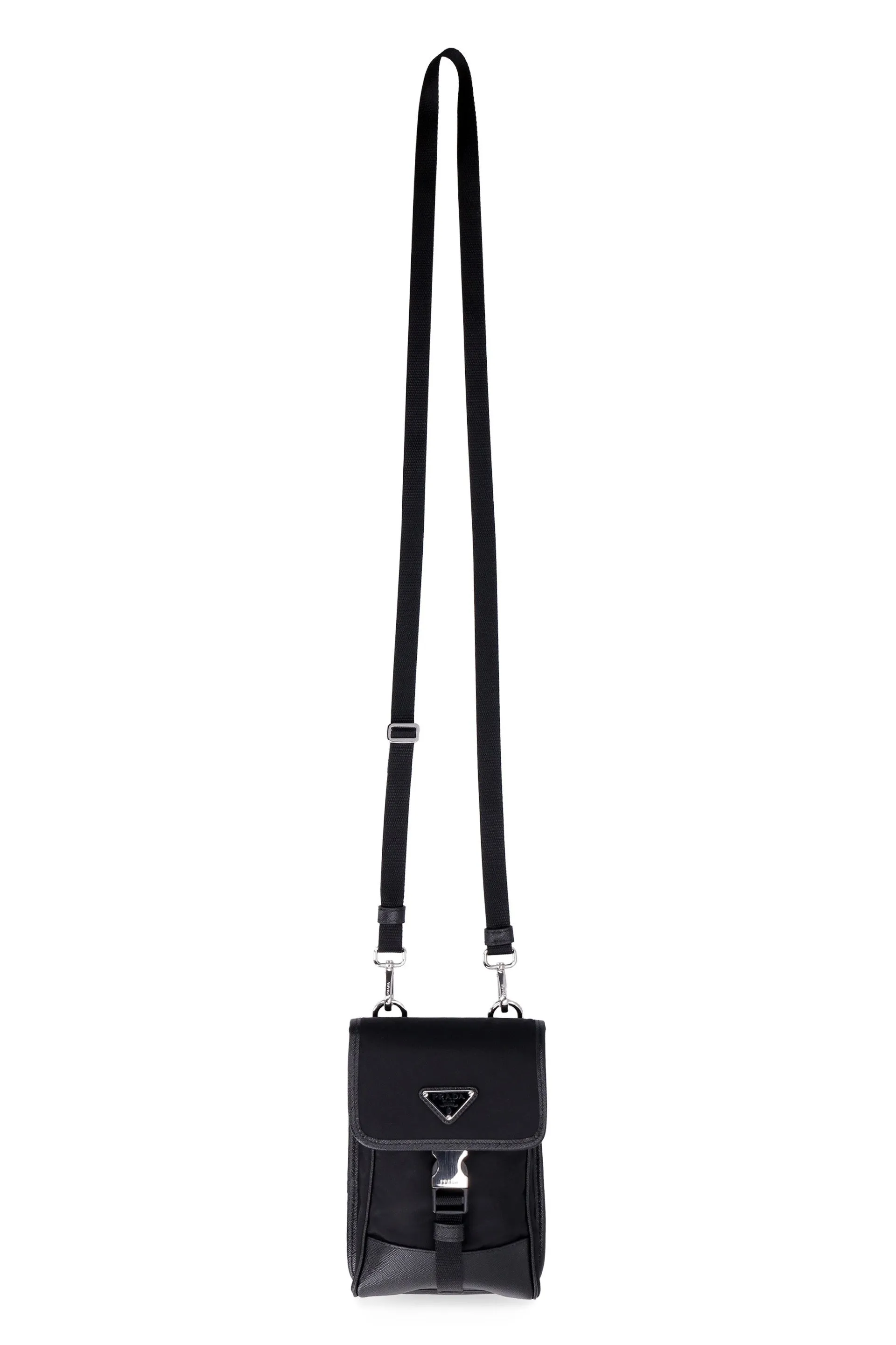 BLACK RE-NYLON MOBILE PHONE HOLDER