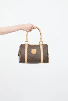 Brown Macadam Boston Monogram Bag