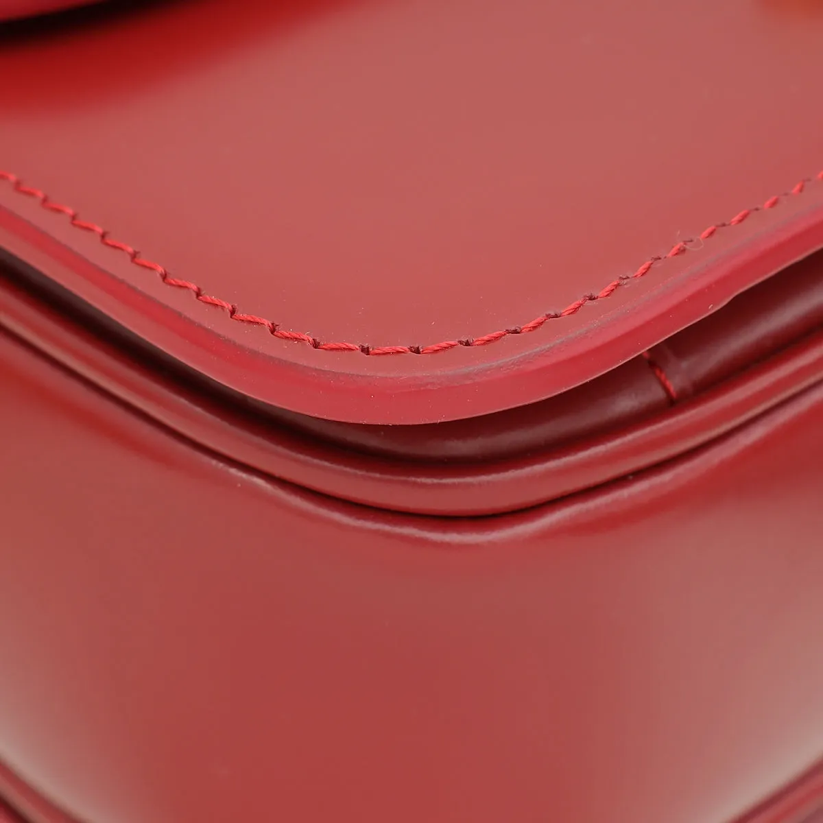 Celine Red Teen Triomphe Flap Shoulder Bag
