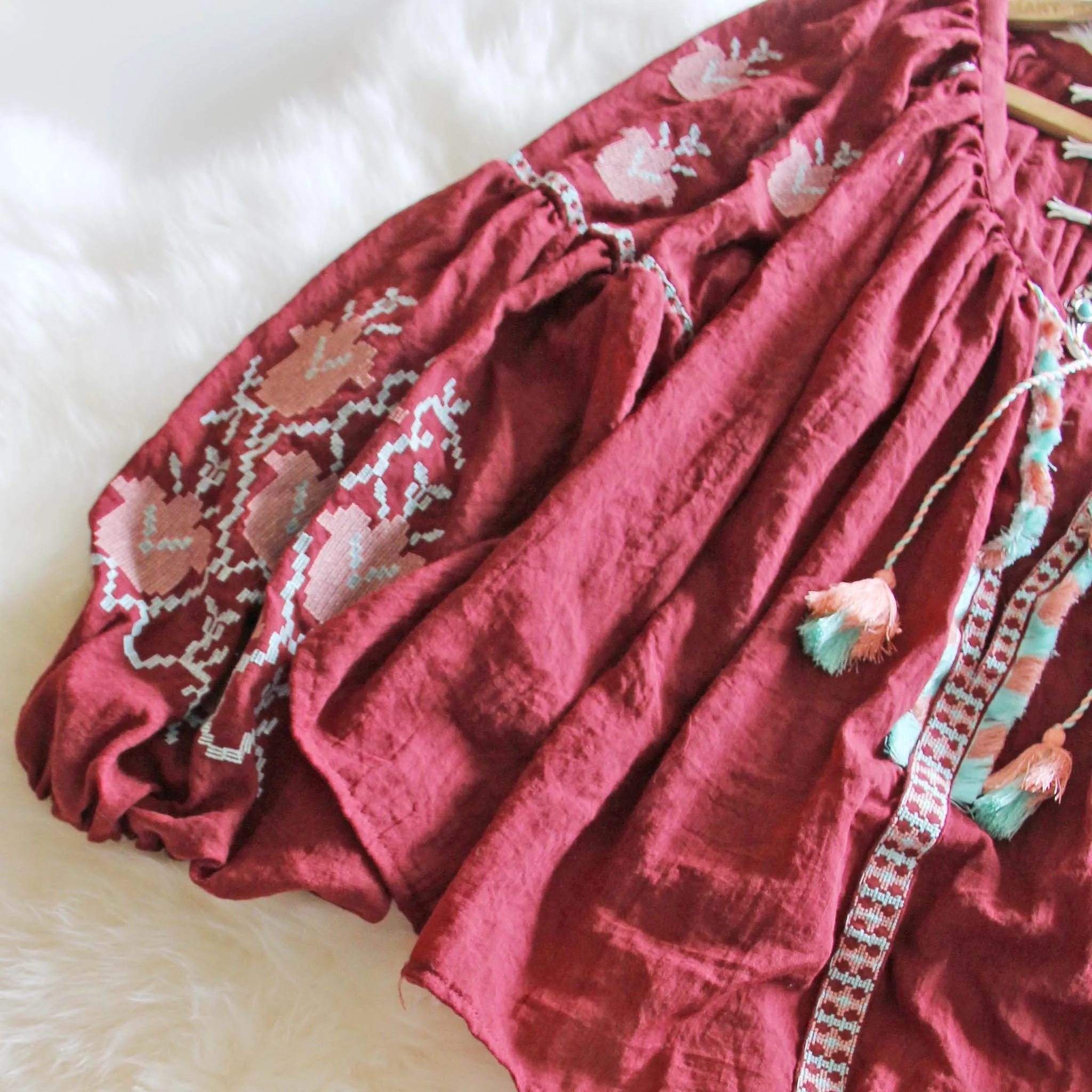 Celine Top in Burgundy