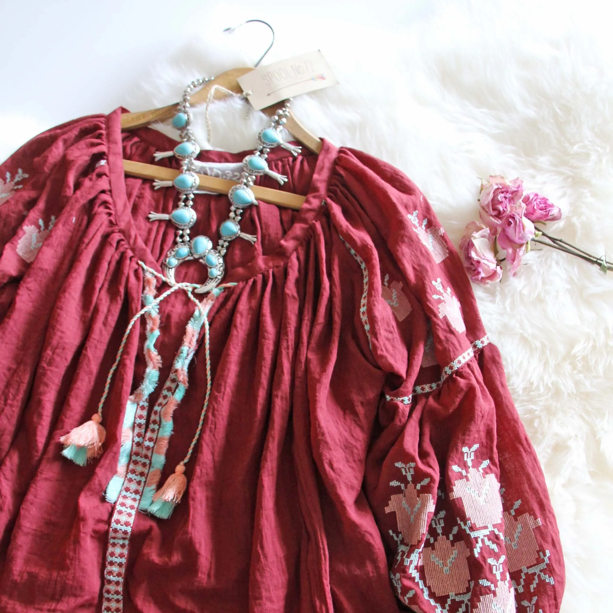 Celine Top in Burgundy