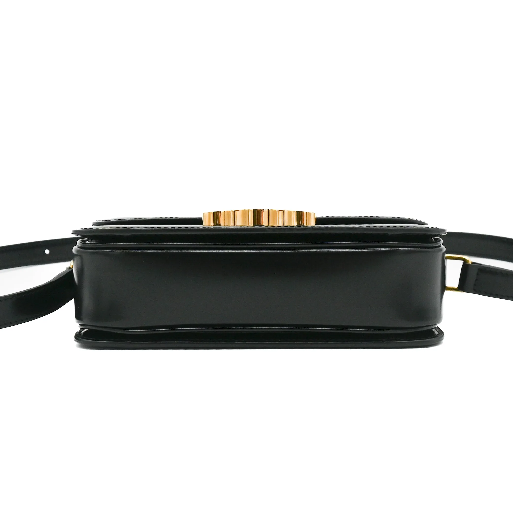 Celine Triomphe Bag in Shiny Black Calfskin