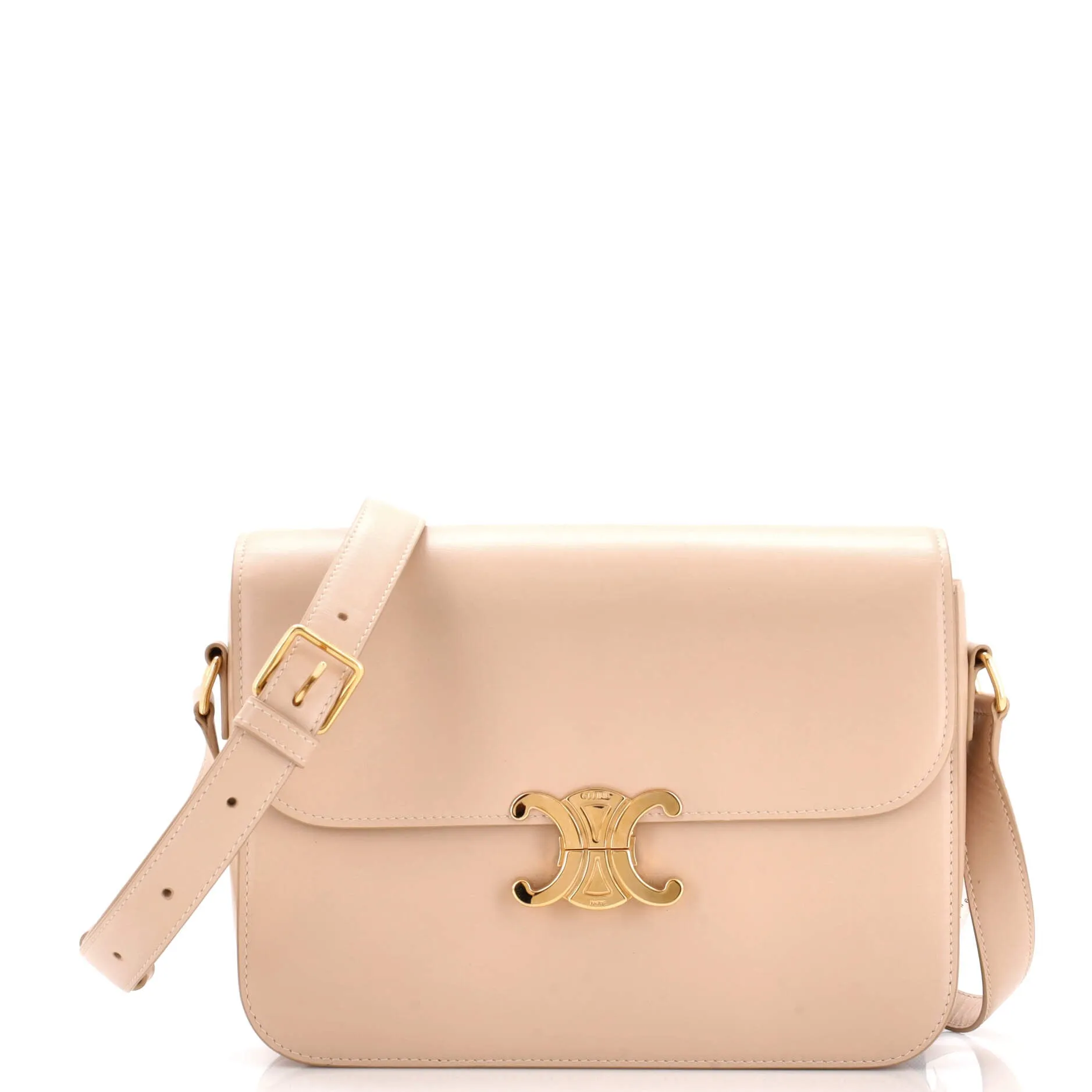 CELINE Triomphe Shoulder Bag Smooth Calfskin Large