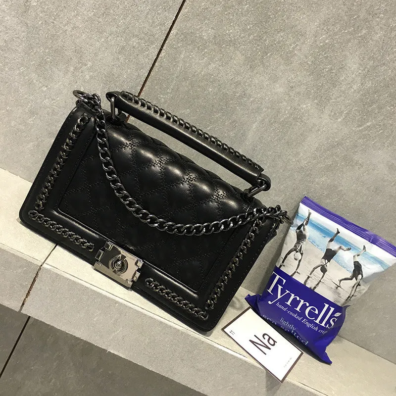 Chain Strap Satchel Handbag