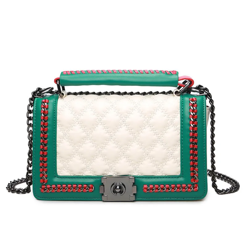 Chain Strap Satchel Handbag