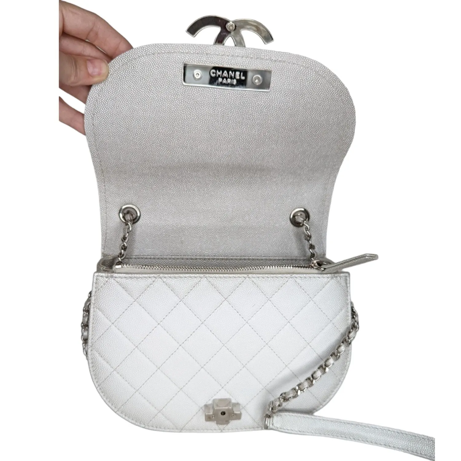 Chanel bag Calfskin Quilted Small Coco Curve Messenger Flap