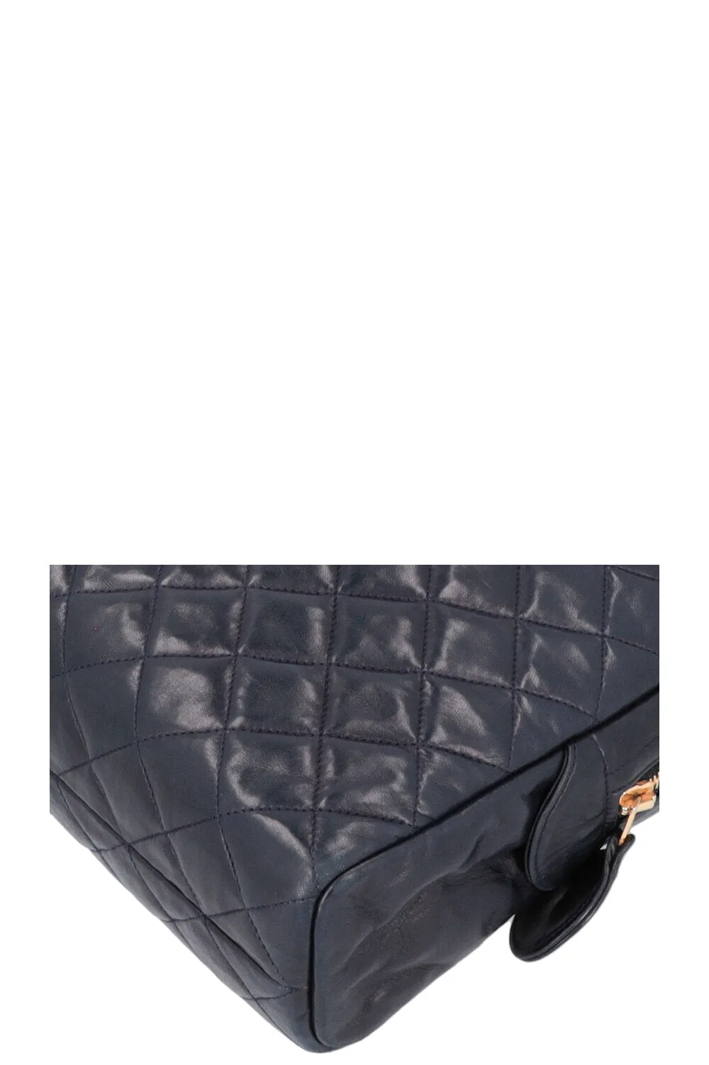CHANEL Quilted Messenger Bag Blue