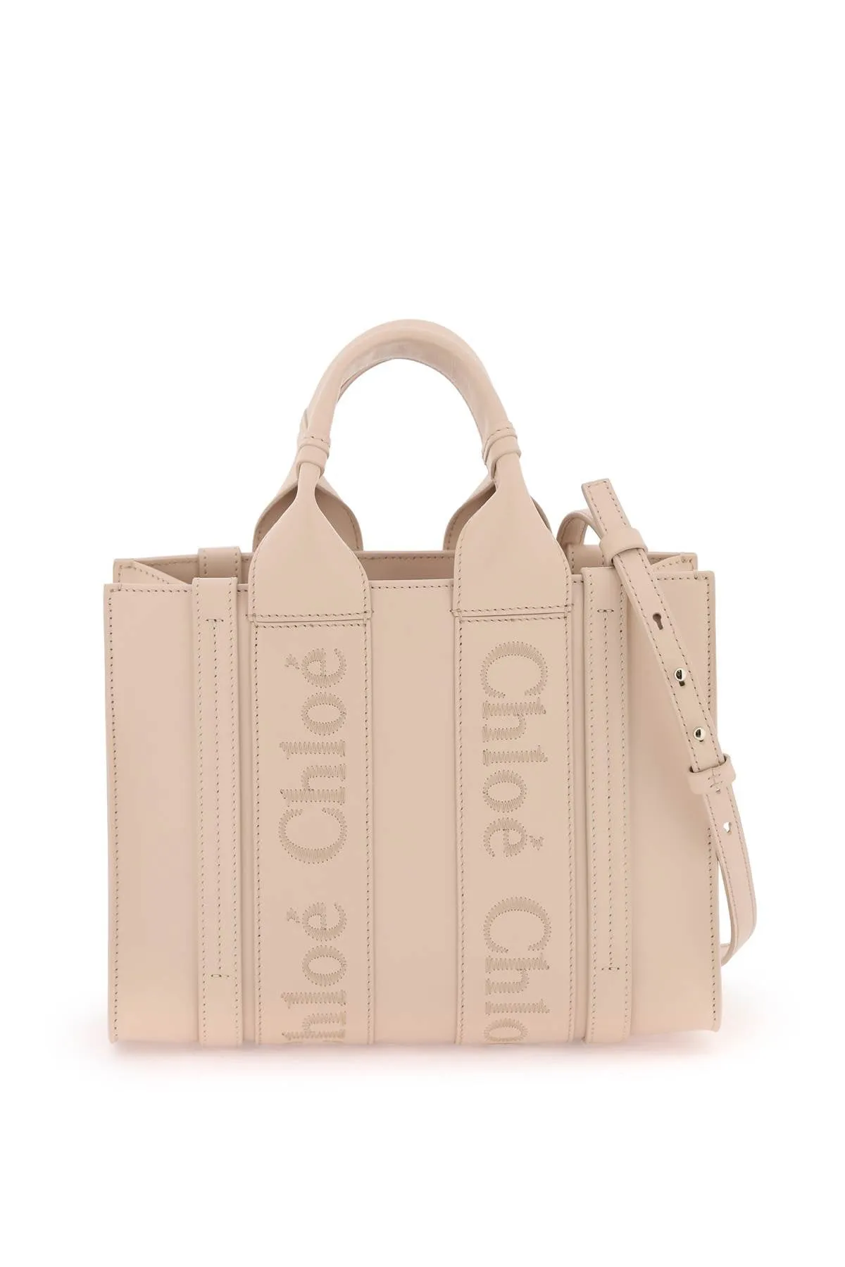 Chloe' woody leather tote bag