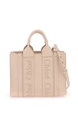 Chloe' woody leather tote bag