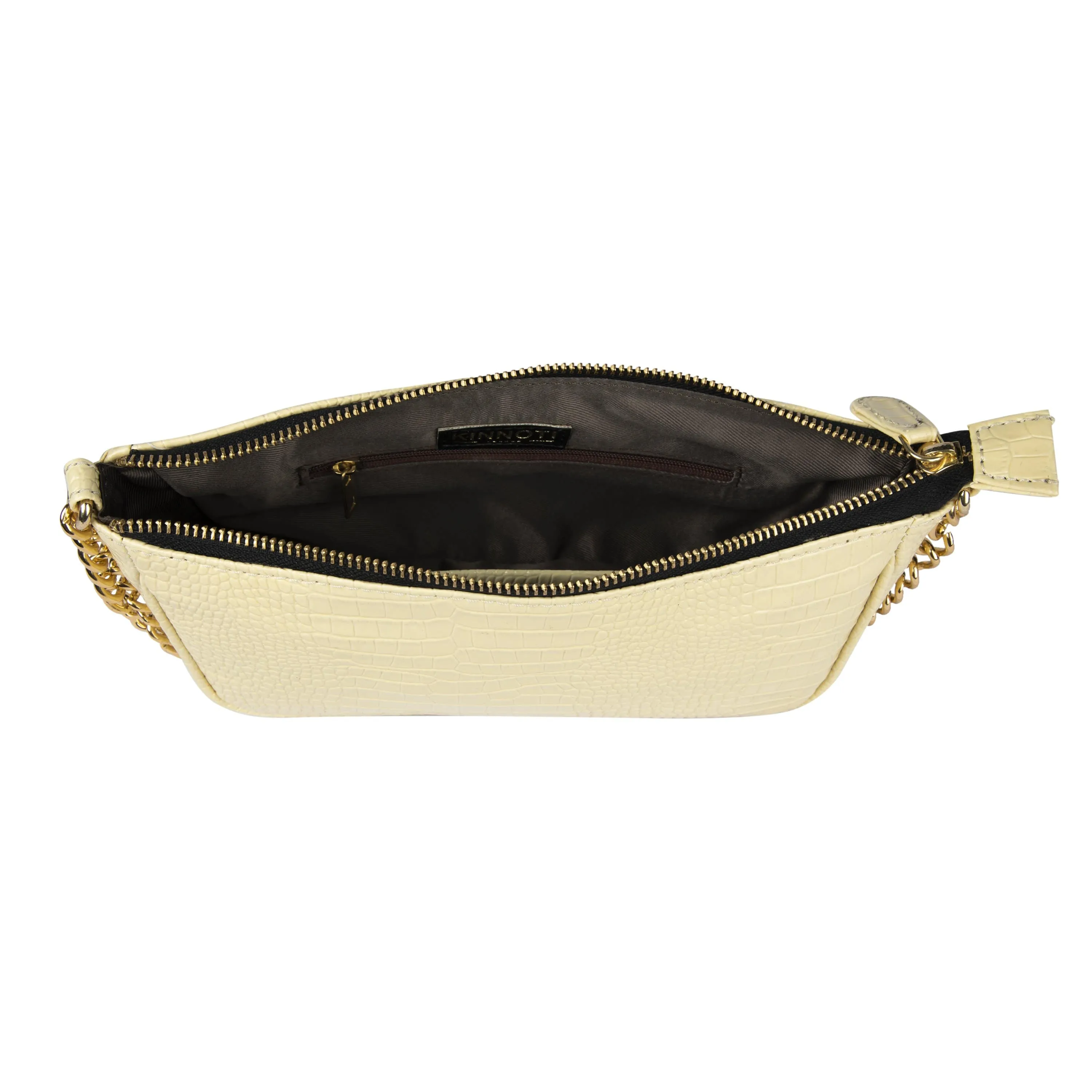 Croc Embossed Baguette Bag