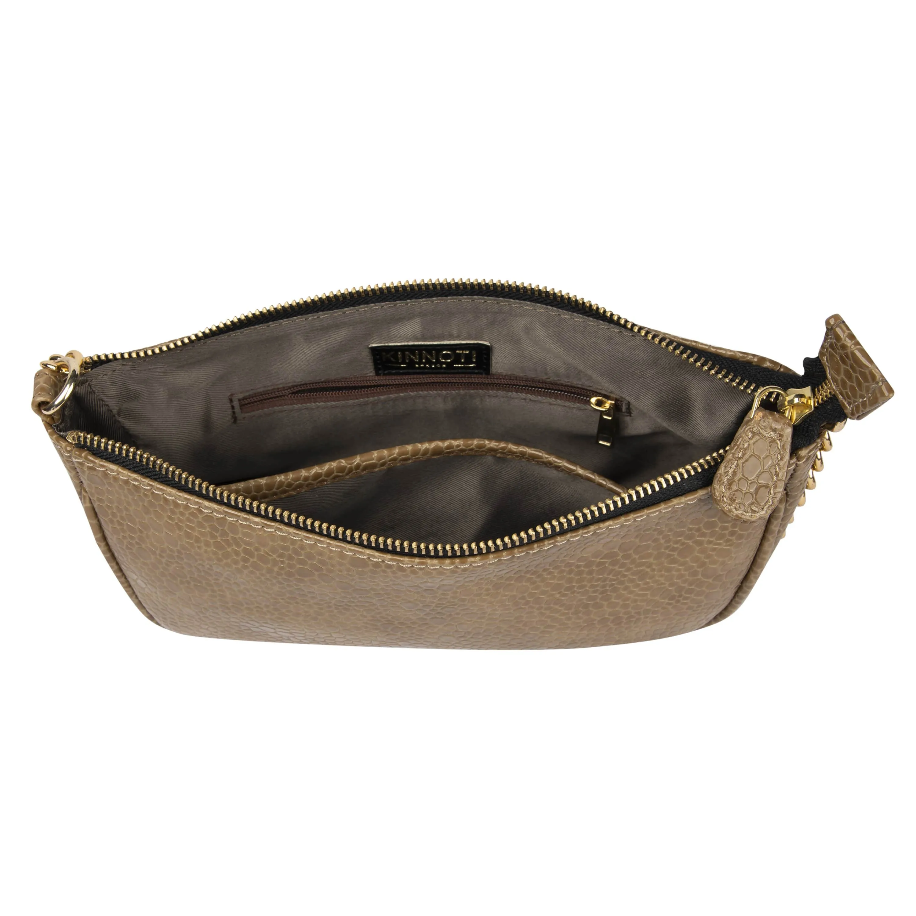 Croc Embossed Baguette Bag