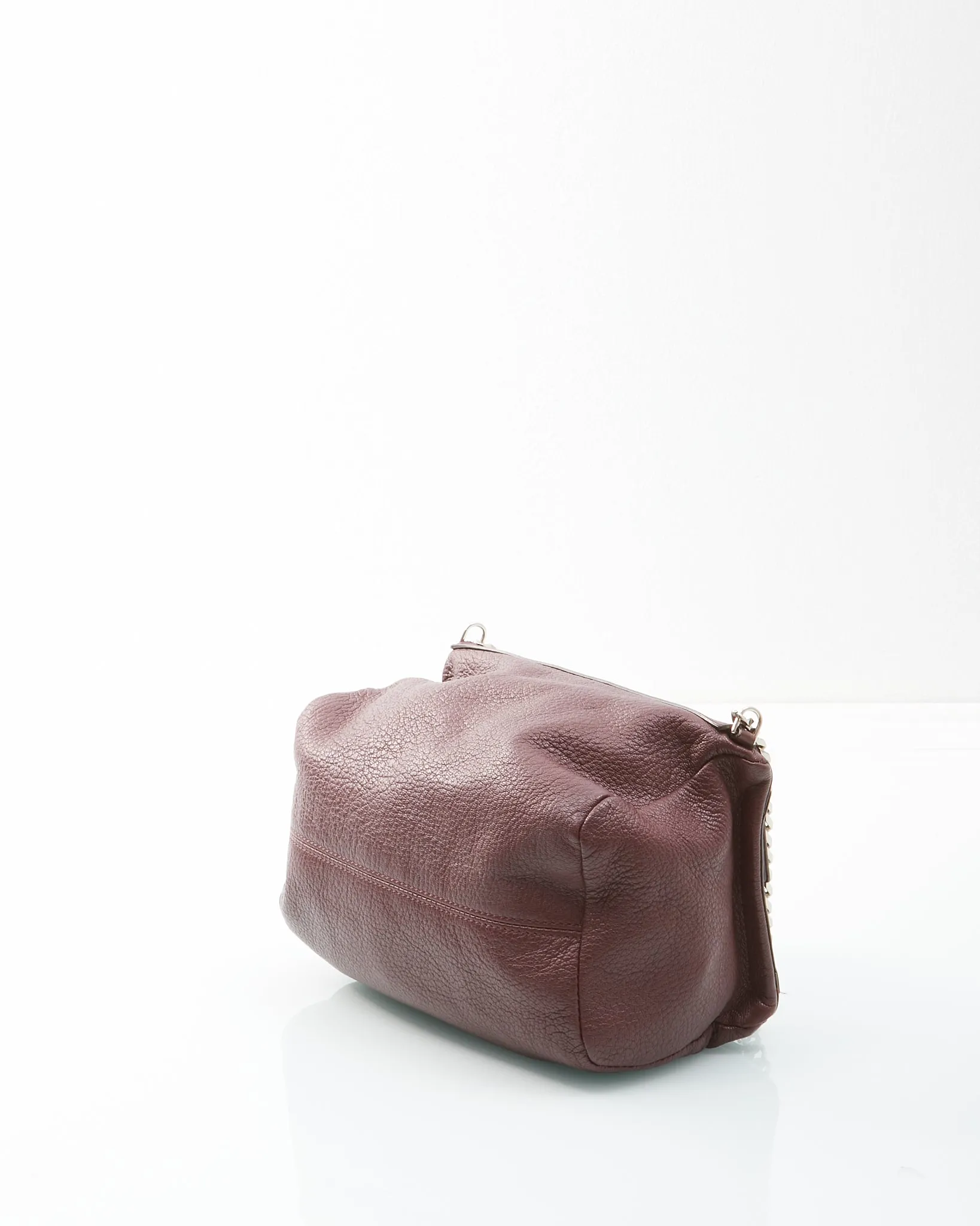 Givenchy Bordeaux Leather Mini Pandora Chain Crossbody Bag