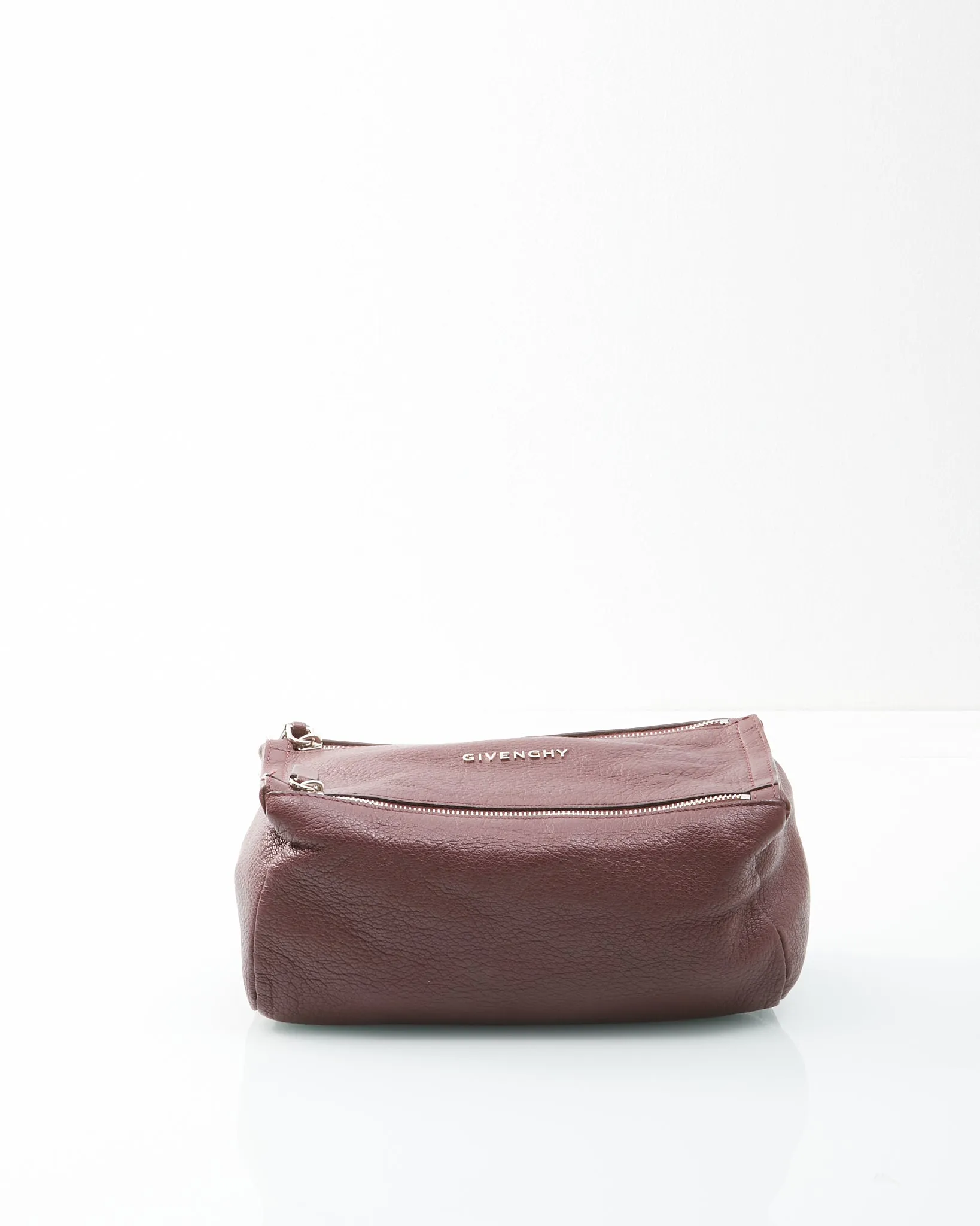 Givenchy Bordeaux Leather Mini Pandora Chain Crossbody Bag