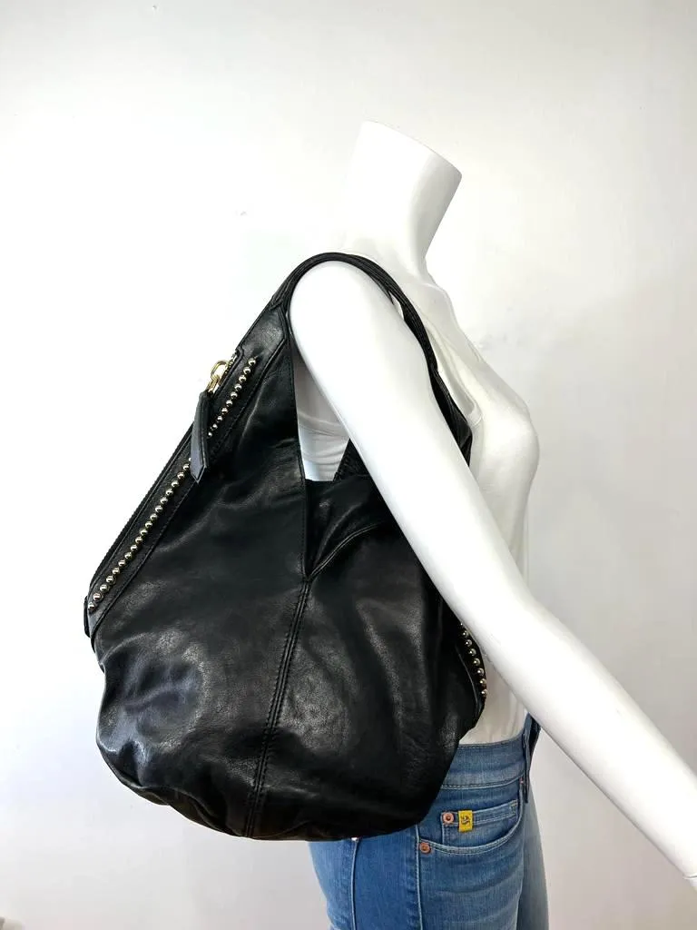 GIVENCHY LAMBSKIN LEATHER TINHAN LARGE HOBO BAG
