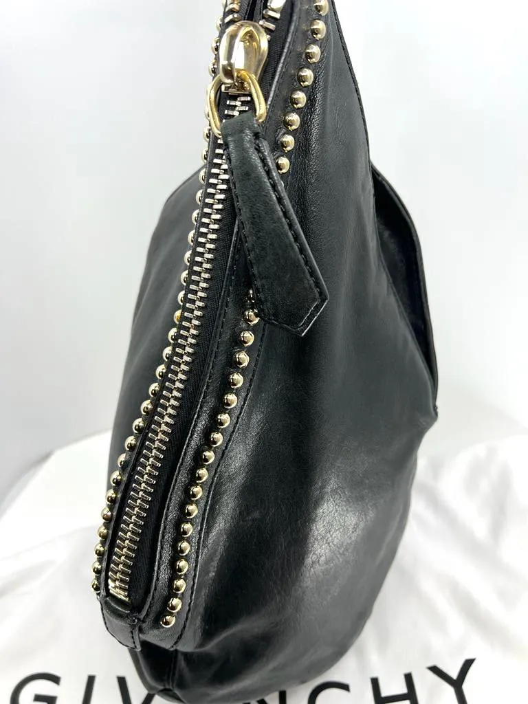 GIVENCHY LAMBSKIN LEATHER TINHAN LARGE HOBO BAG
