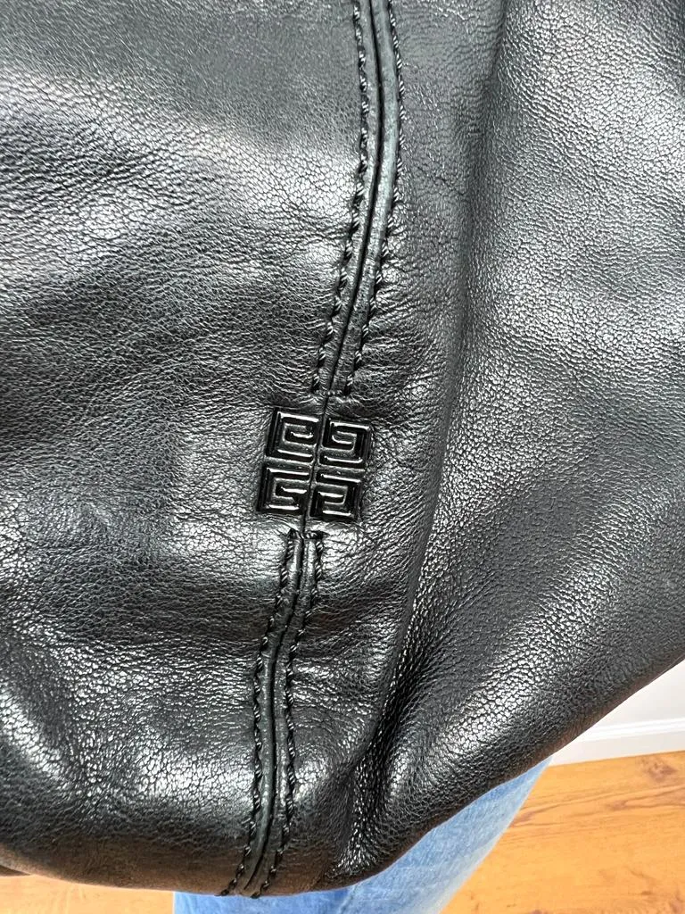 GIVENCHY LAMBSKIN LEATHER TINHAN LARGE HOBO BAG