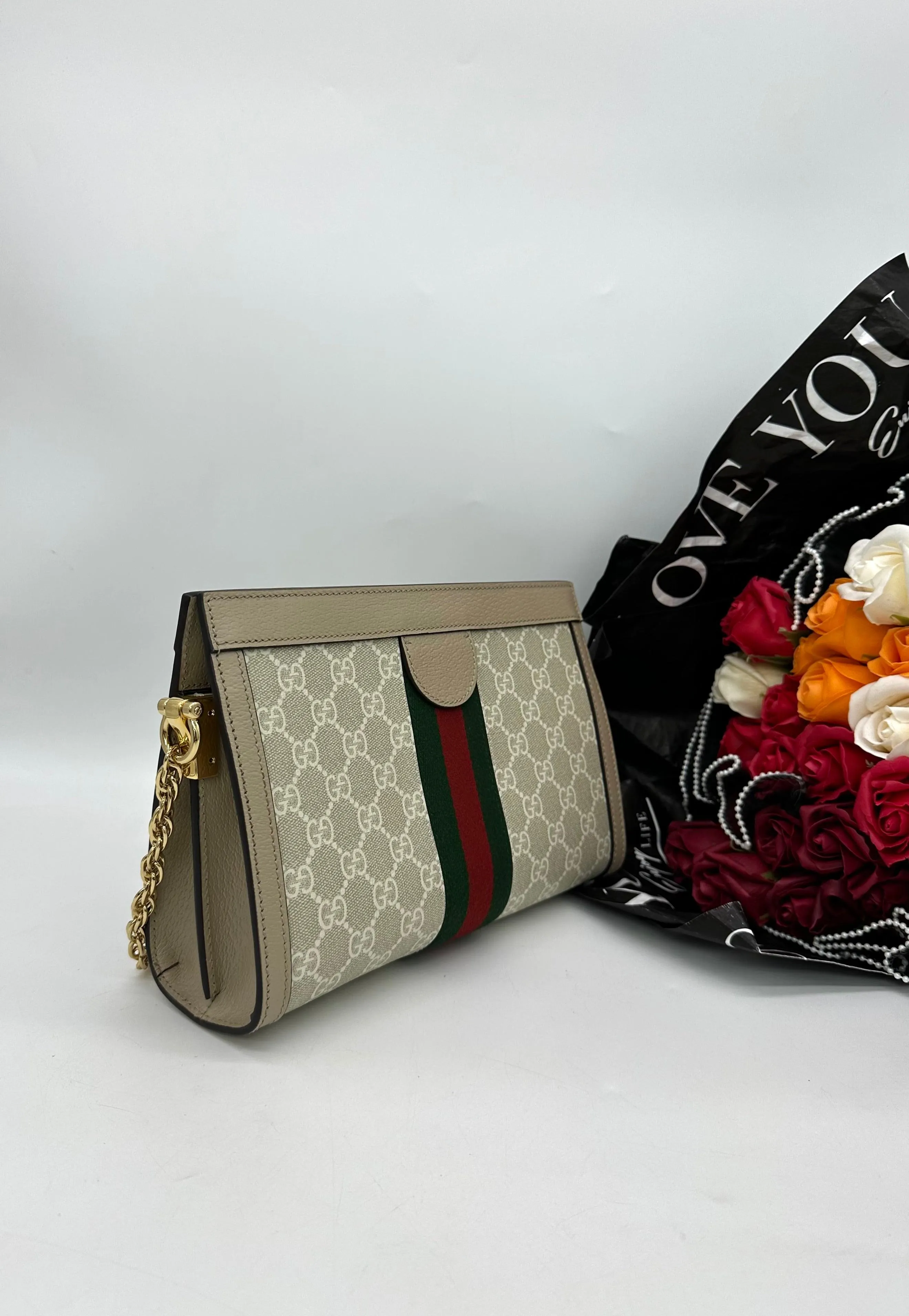 GUCCI Ophidia GG Small Chain Sling Bag For Lady