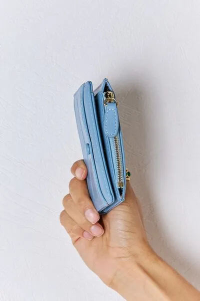 Hazel Blues® |  David Jones Texture PU Leather Mini Wallet