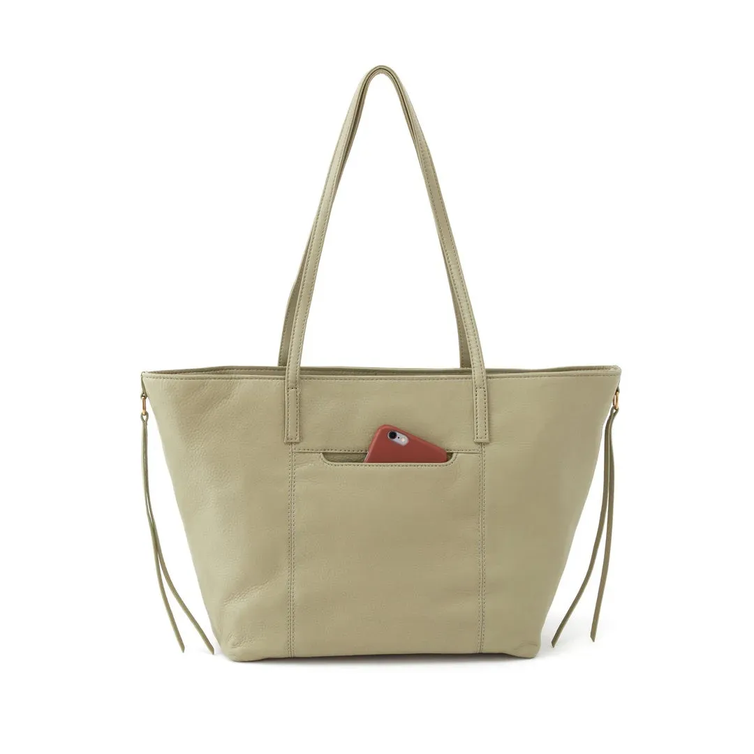 HOBO KINGSTON LEATHER TOTE BAG IN CACTUS GREEN