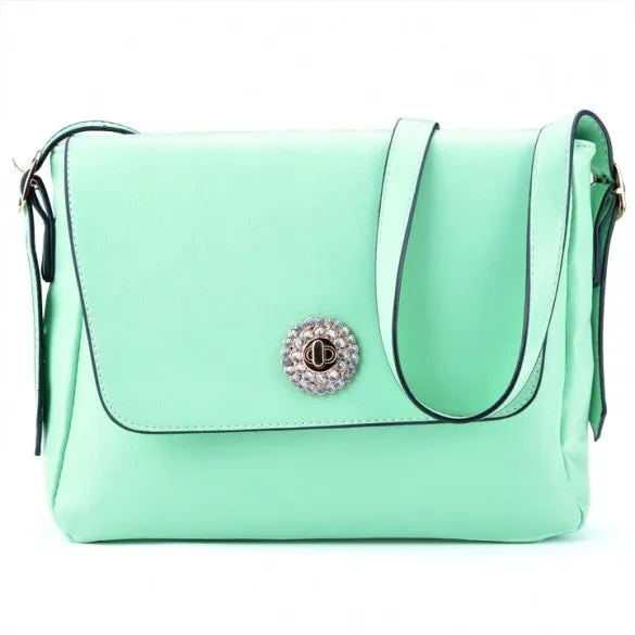 Korea Women's Sweet Style Candy Color Diamond Single Shoulder Bag Message Bag