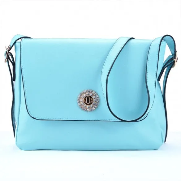 Korea Women's Sweet Style Candy Color Diamond Single Shoulder Bag Message Bag