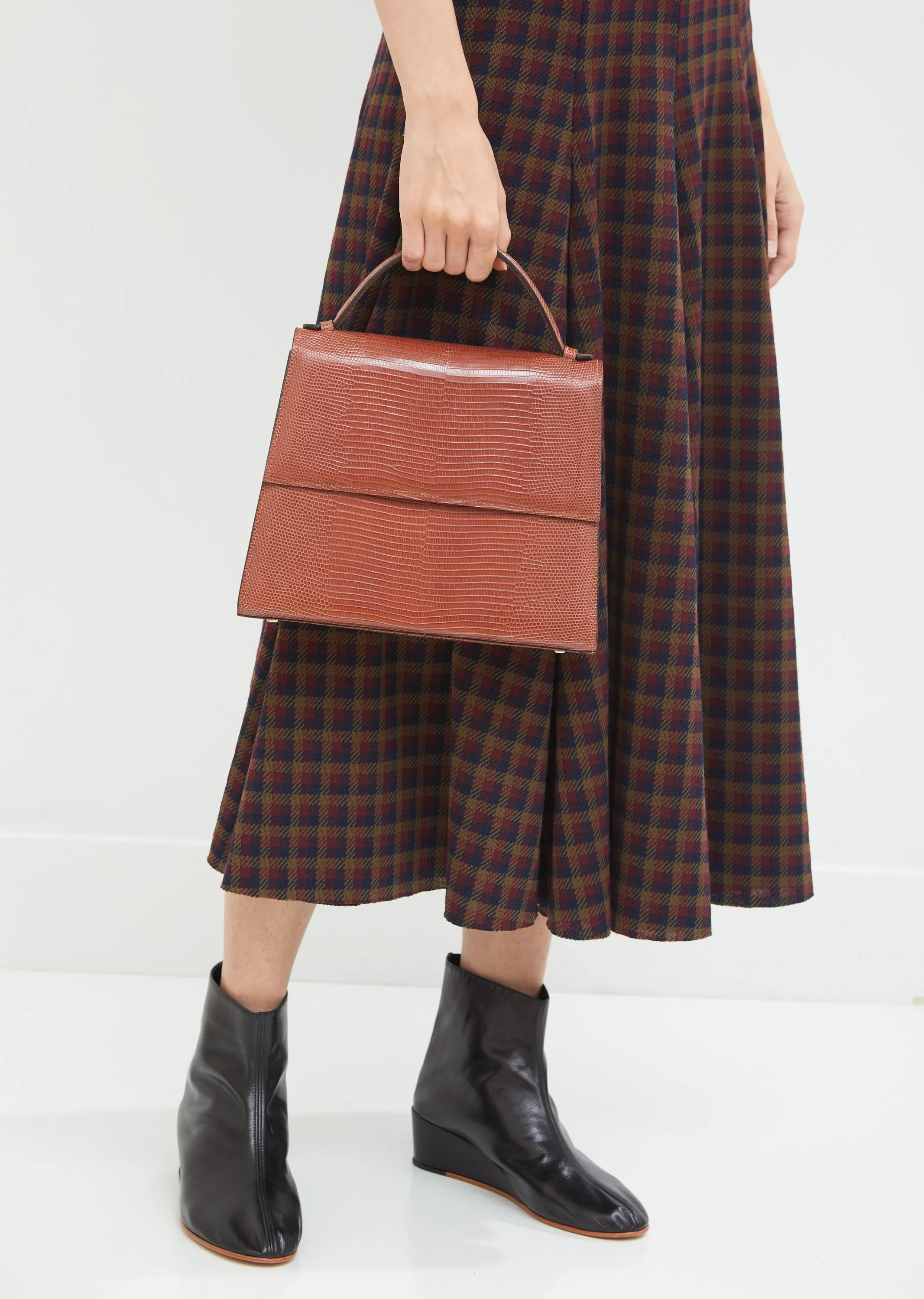 Lizard Top Handle Bag