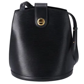 Louis Vuitton Cluny Epi Bucket Shoulder Bag M52252 Noir Leather