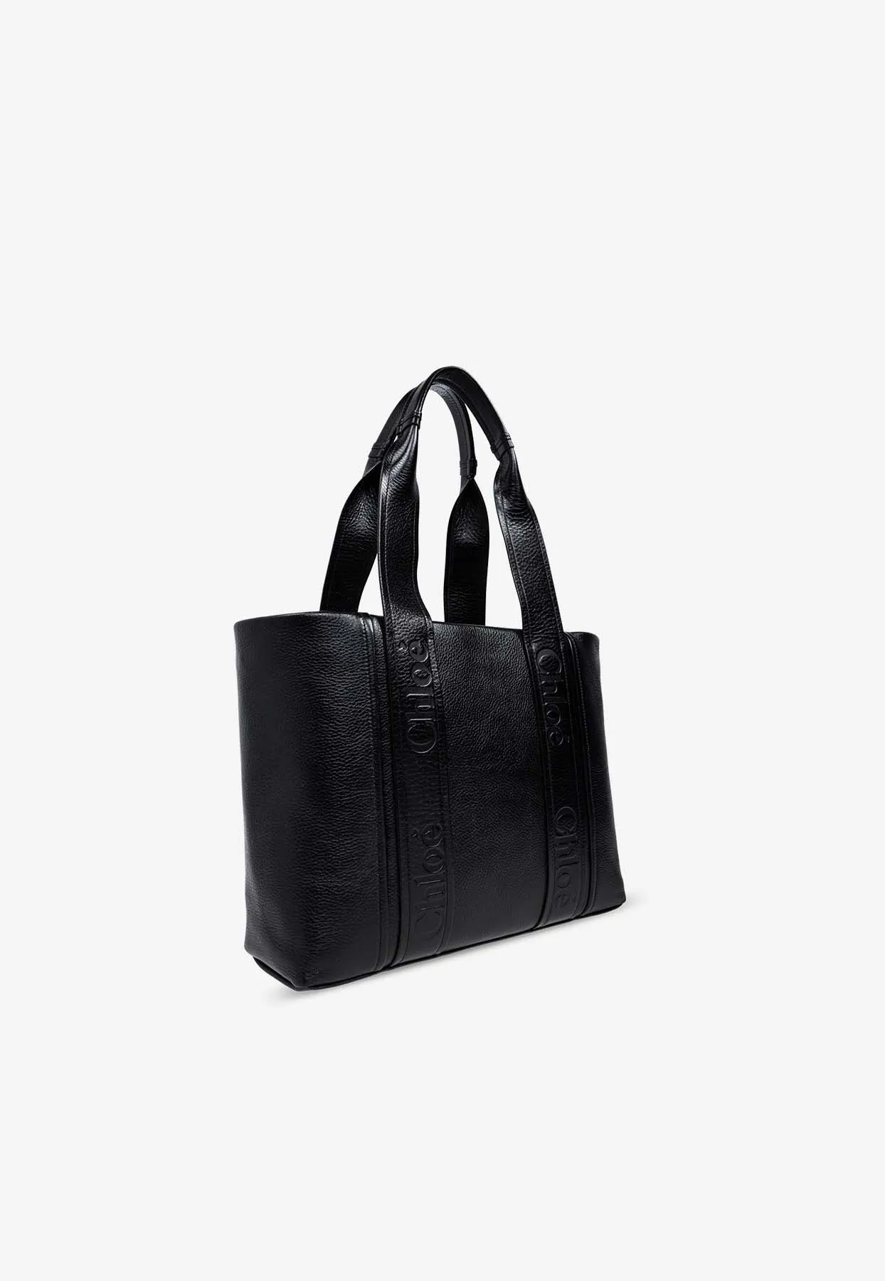 Medium Woody Leather Tote Bag