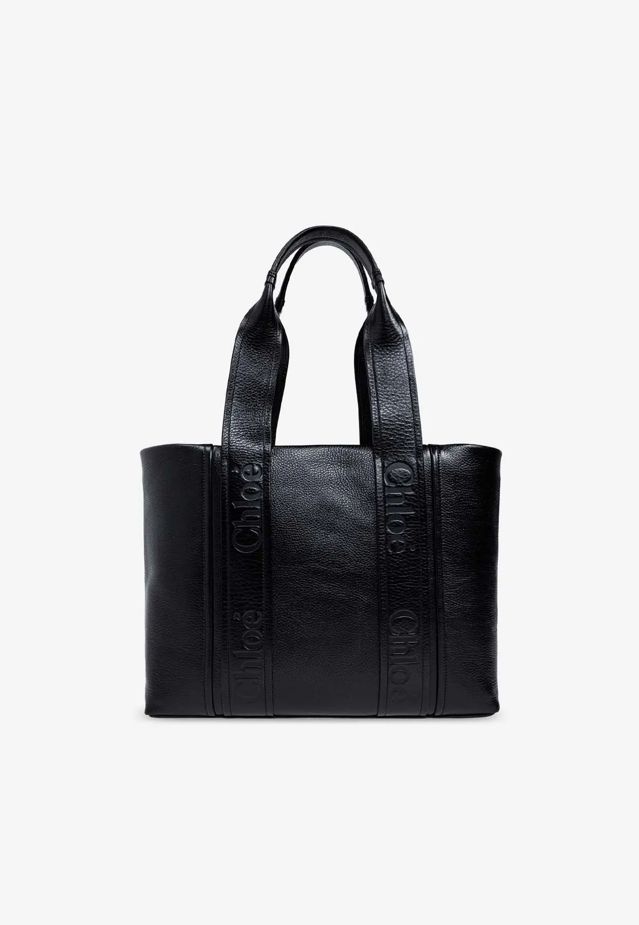 Medium Woody Leather Tote Bag