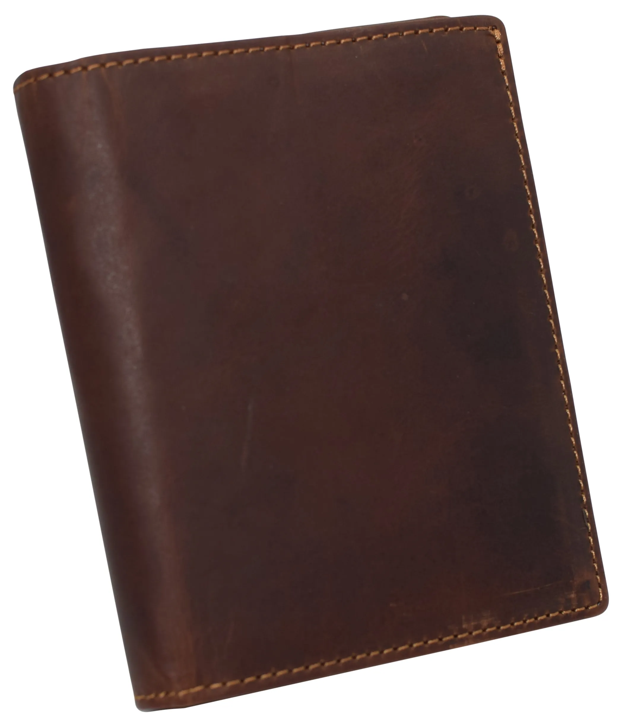 Mens Slim Bifold Vintage Leather Wallet RFID Blocking Vertical Credit Card Slots Holder Wallets for Men
