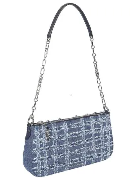 Michael Kors Empire Frayed Cotton Bag in Denim