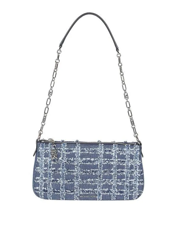 Michael Kors Empire Frayed Cotton Bag in Denim