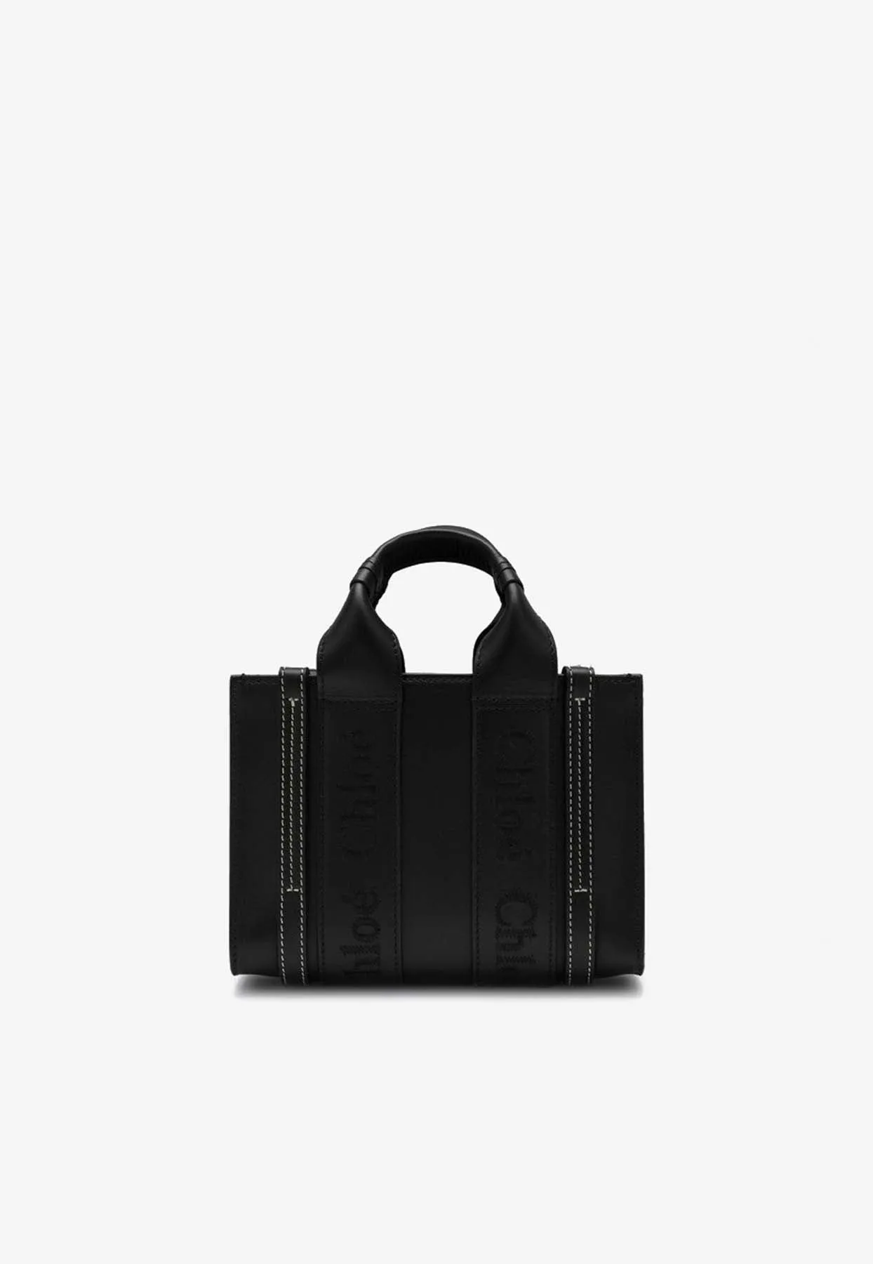 Mini Woody Calf Leather Tote Bag