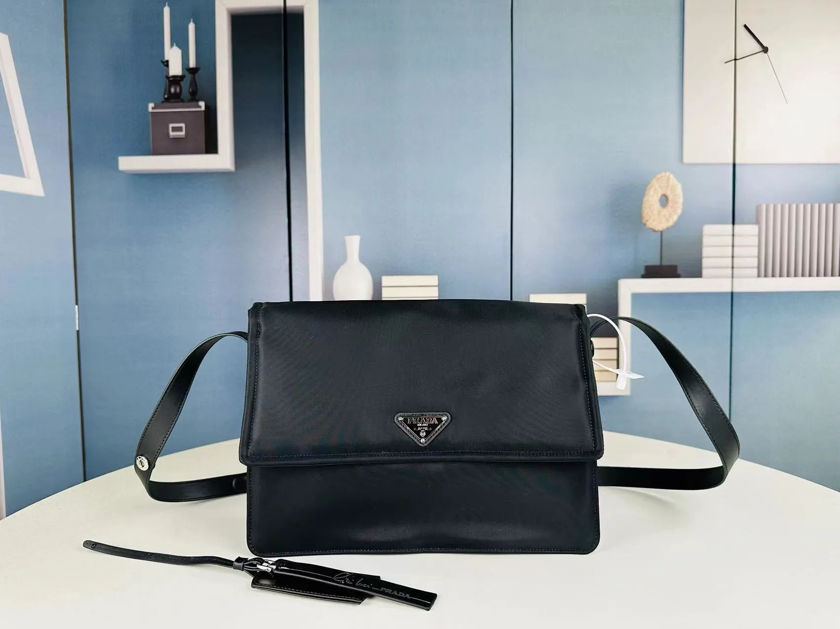 P Re-nylon Padded Shoulder Bag