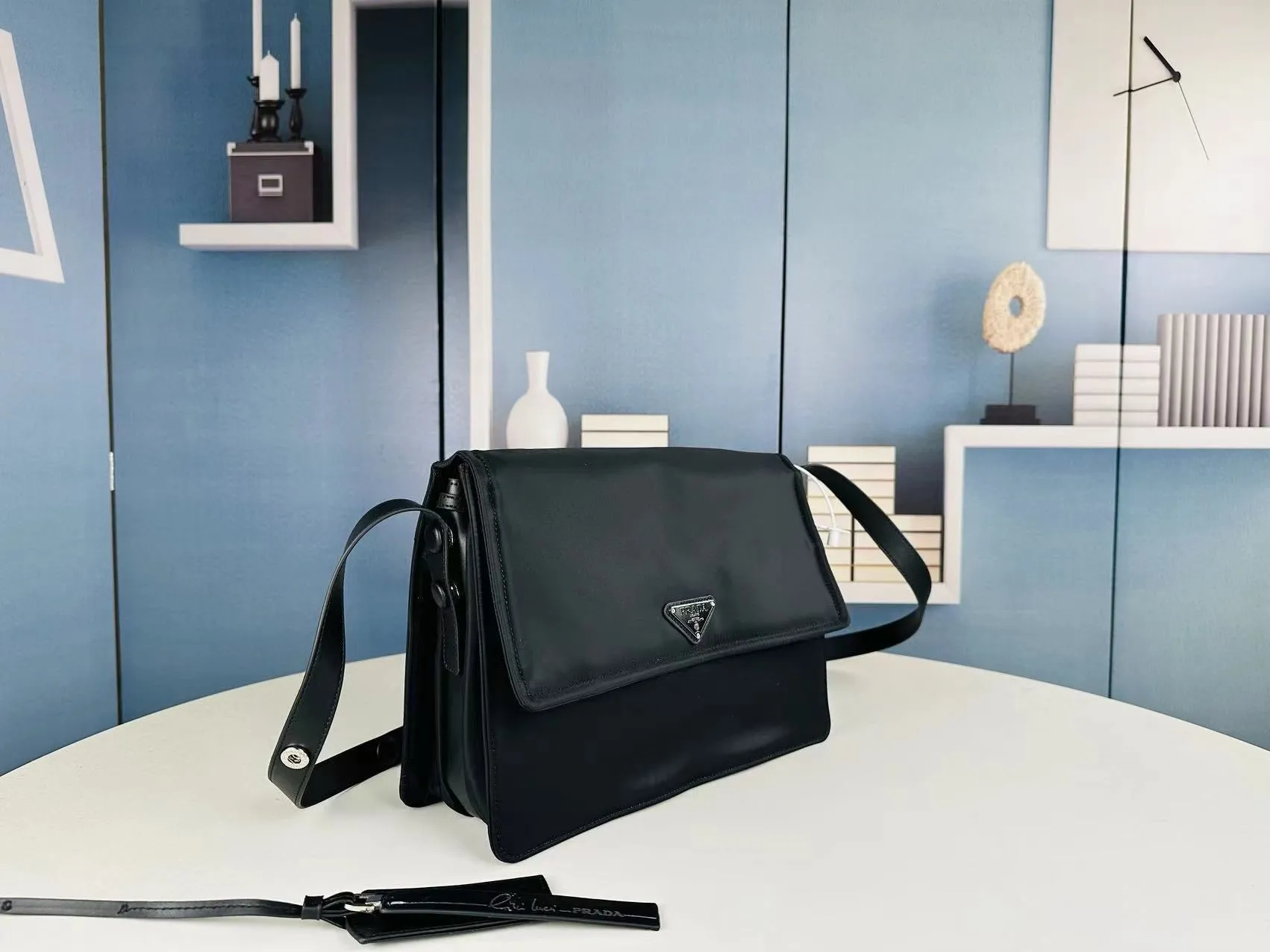 P Re-nylon Padded Shoulder Bag