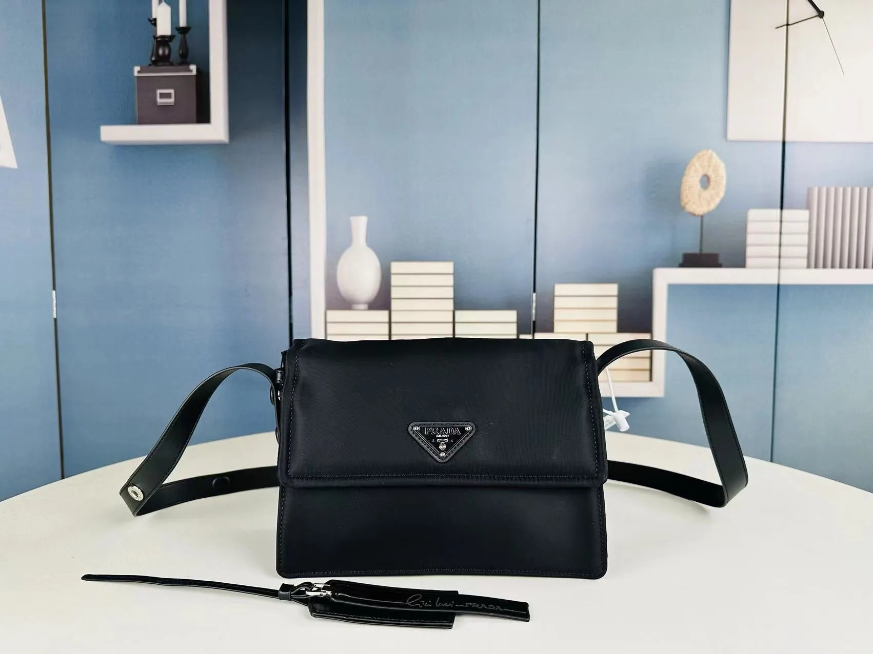 P Re-nylon Padded Shoulder Bag